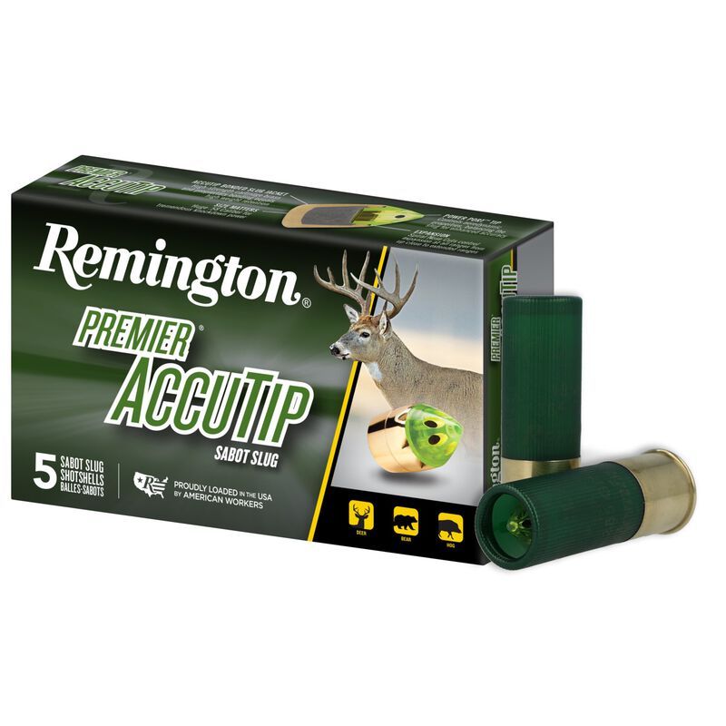 Remington Ammunition 20731 Premier Accutip 12 Gauge 3" 385 GR Shotgun Ammo - 5 Rounds