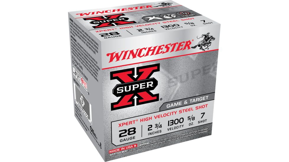 Winchester Ammo WE28GT7 Super X Xpert High Velocity 28 Gauge 2.75" 5/8 oz 7 Shot Shotgun Ammo - 25 Rounds