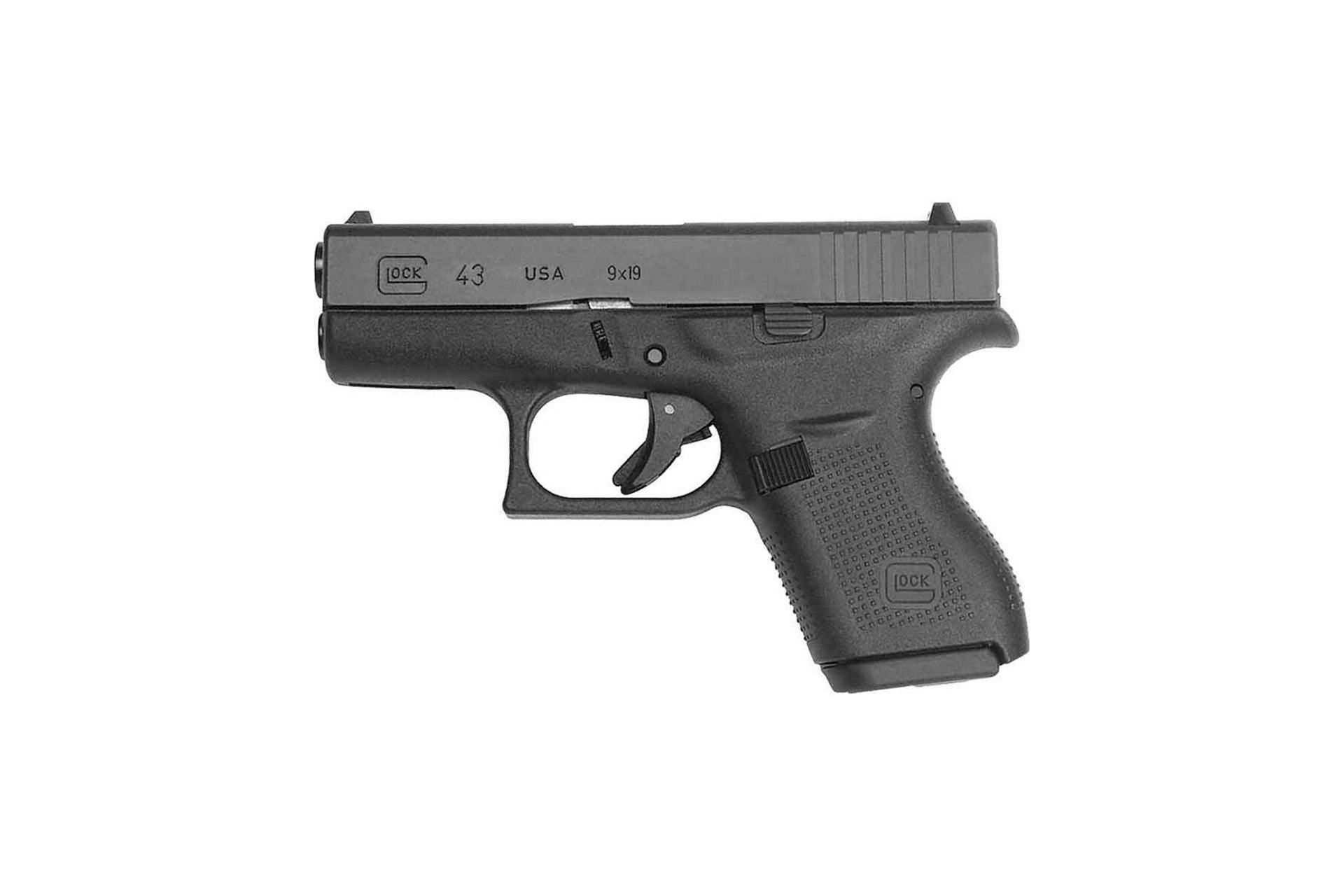 Glock G43 Gen 3 Subcompact 9mm Pistol - Blue/Black, 3.39" Barrel, 6+1 Rounds