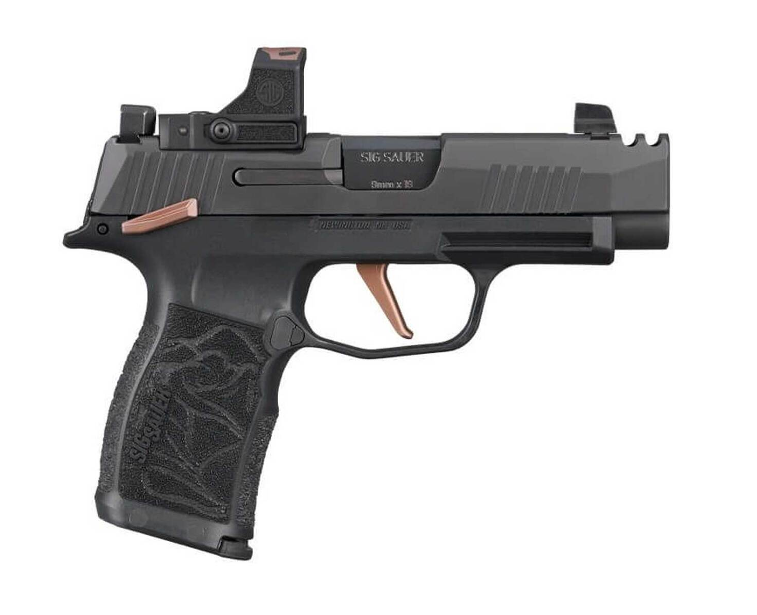 Sig Sauer P365XL Rose 9mm Luger 3.70in Black w/Rose Gold Accents Compact Pistol Kit - 12+1 Rounds