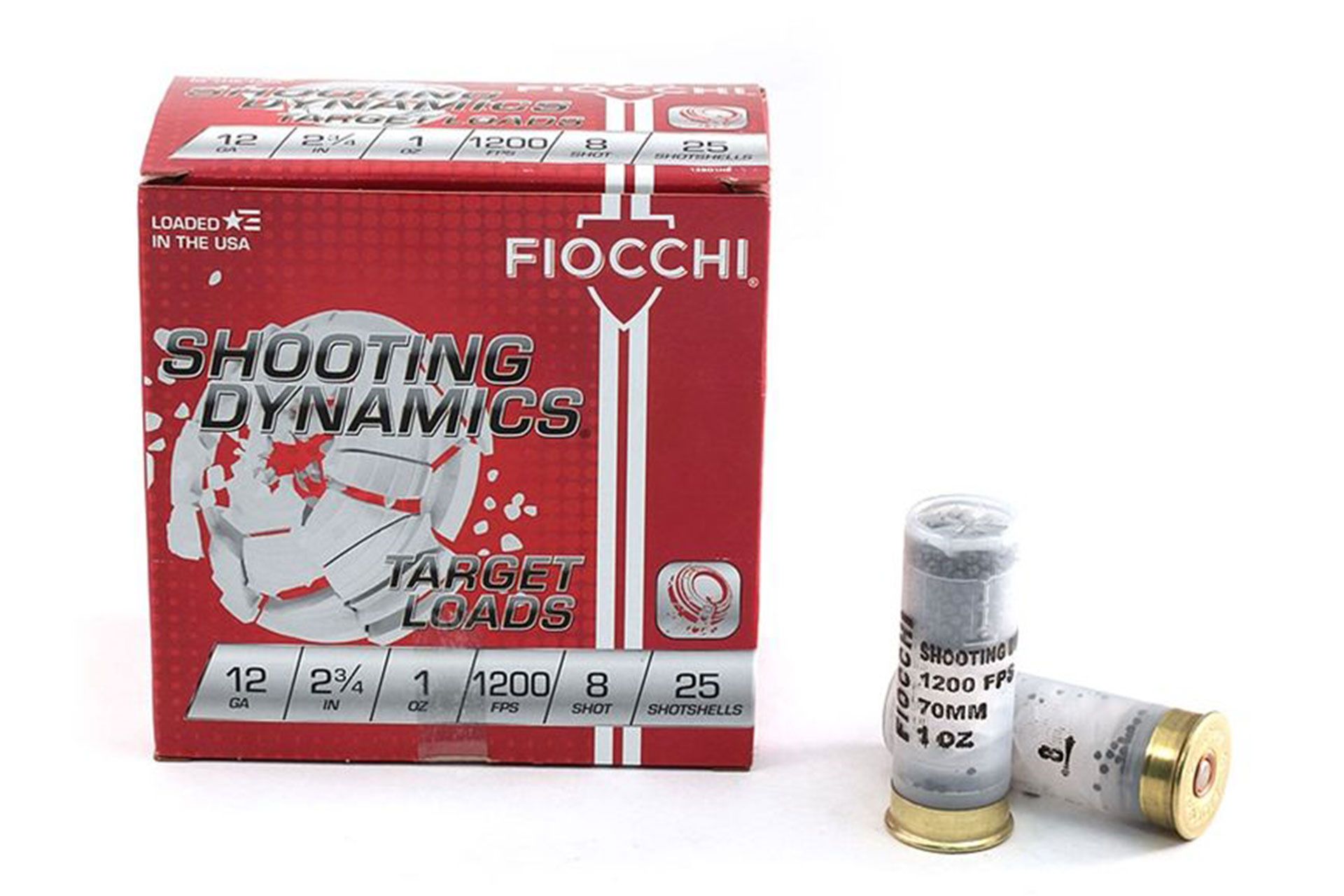 Fiocchi 12SD1H8 Shooting Dynamics Target 12 Gauge 2.75" 1 oz 1165 fps 8 Shot Shotgun Ammo - 250 round case