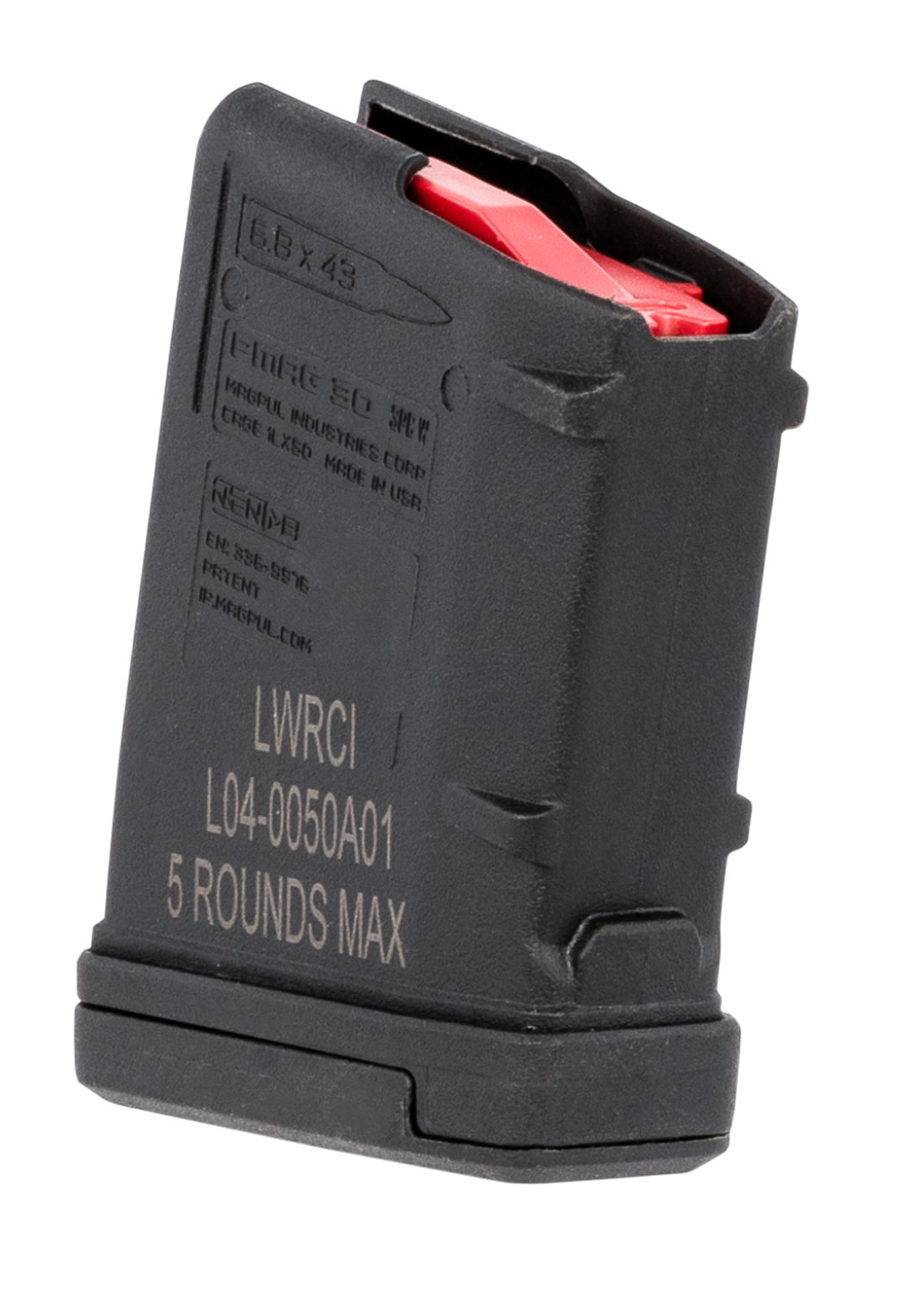 LWRC LWRC 200-0123A02 PMAG Black Detachable 5rd 6.8 SPC for LWRC SIX8