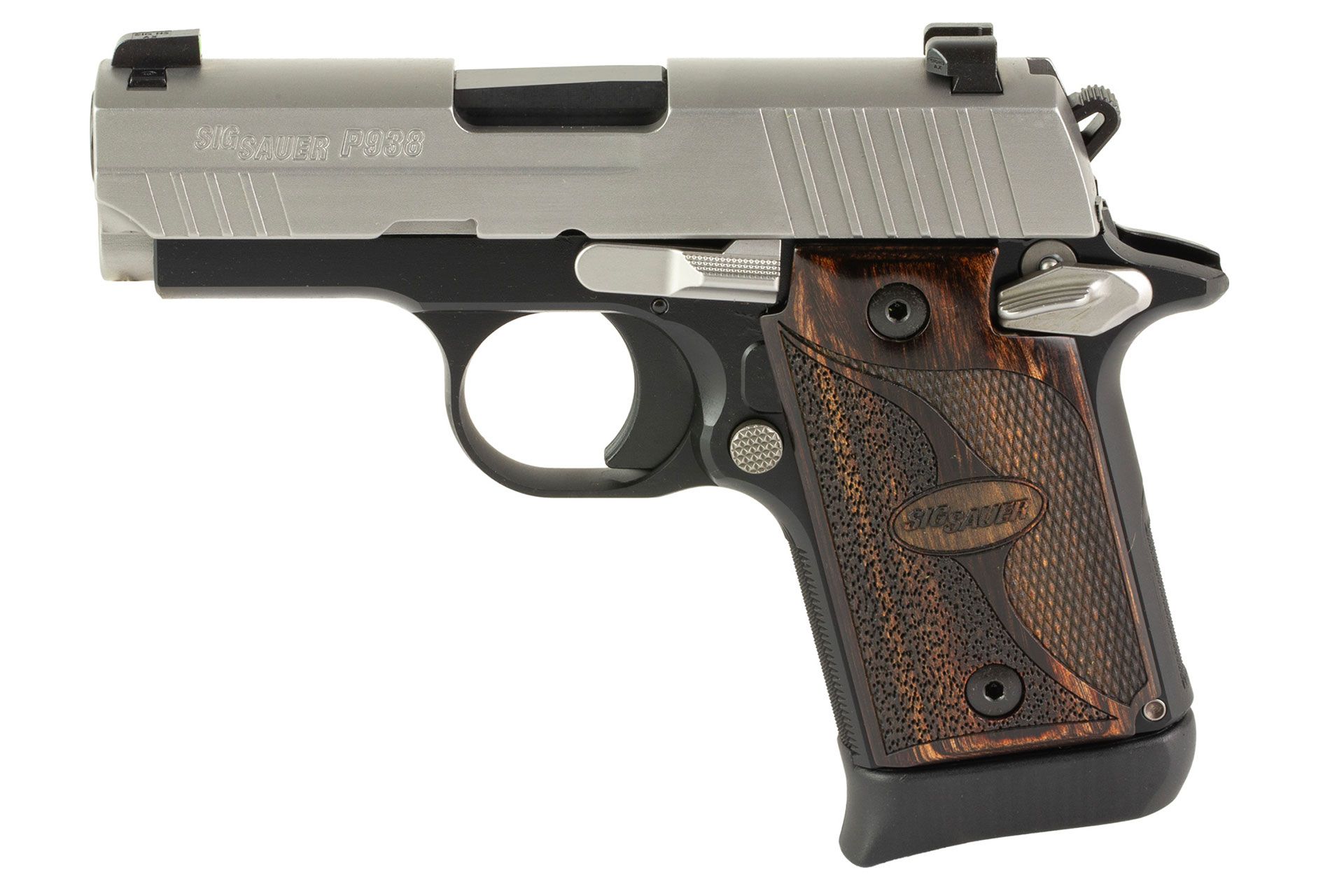 Sig Sauer P938 Two Tone Black / Stainless 9mm 3" Semi-Auto Pistol