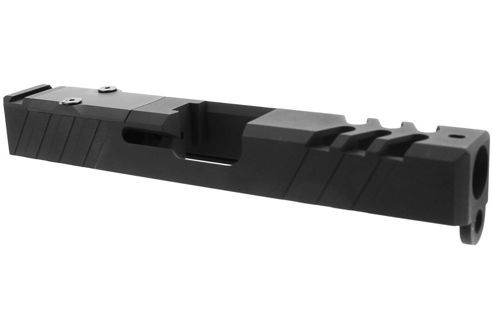 TacFire Replacement Slide 40 S&W Graphite Black Cerakote Stainless Steel with Optics Cut & Slide Ports for Glock 23 Gen3