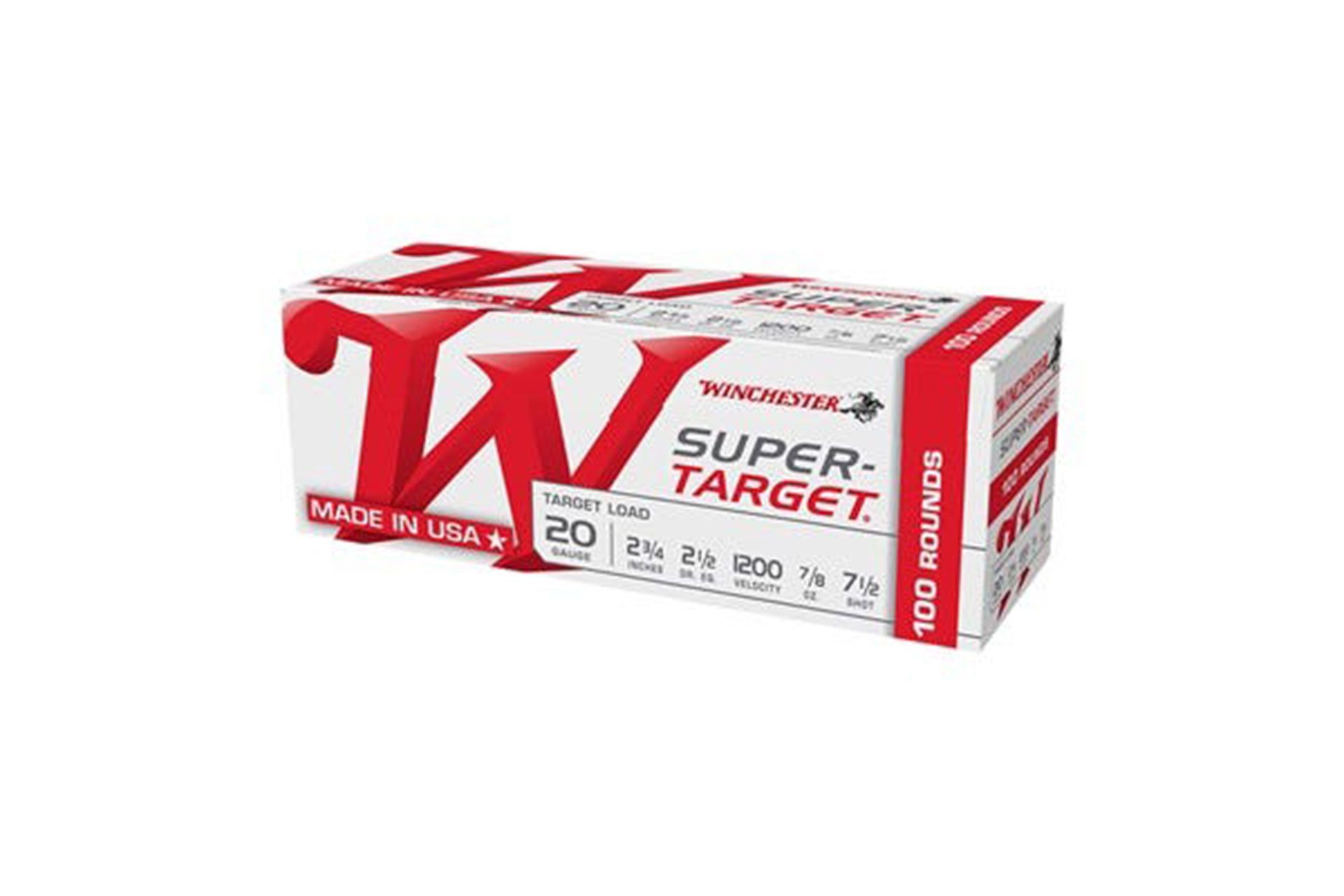 Winchester Ammo TRGT207VP Super-Target Light Target 20 Gauge 2.75" 1 1/8 oz 7.5 Shot Shotgun Ammo - 100 round