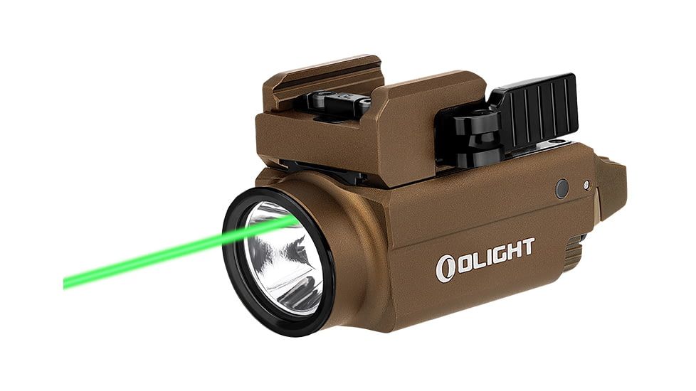 OlightBaldrS800LumensLEDLightWithGreenDot-DesertTan