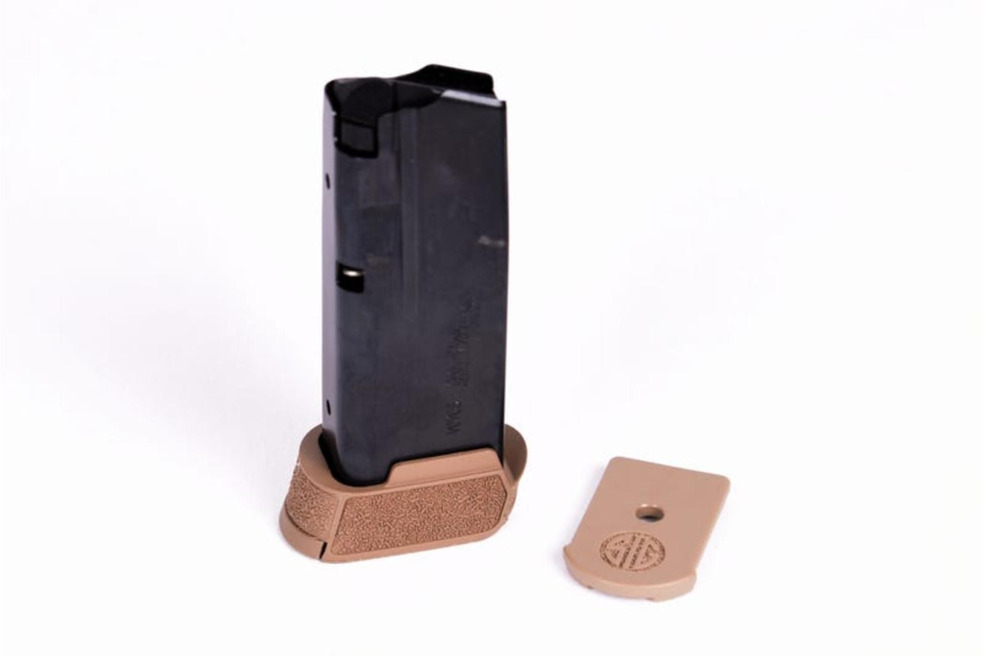 Sig Sauer P365 9mm subcompact 12-round magazine coyote - includes flush baseplate and extended sleeve- to fit both 365 & xl models