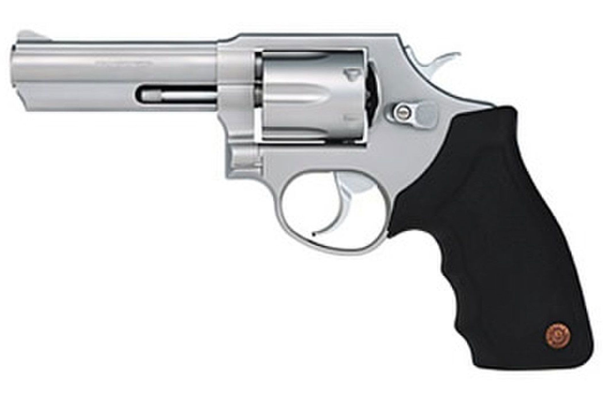 Taurus USA, 65, Double Action, 357 MAG, 4", Stainless Steel, Silver, Rubber Grips, Fixed Sights, 6 RDS