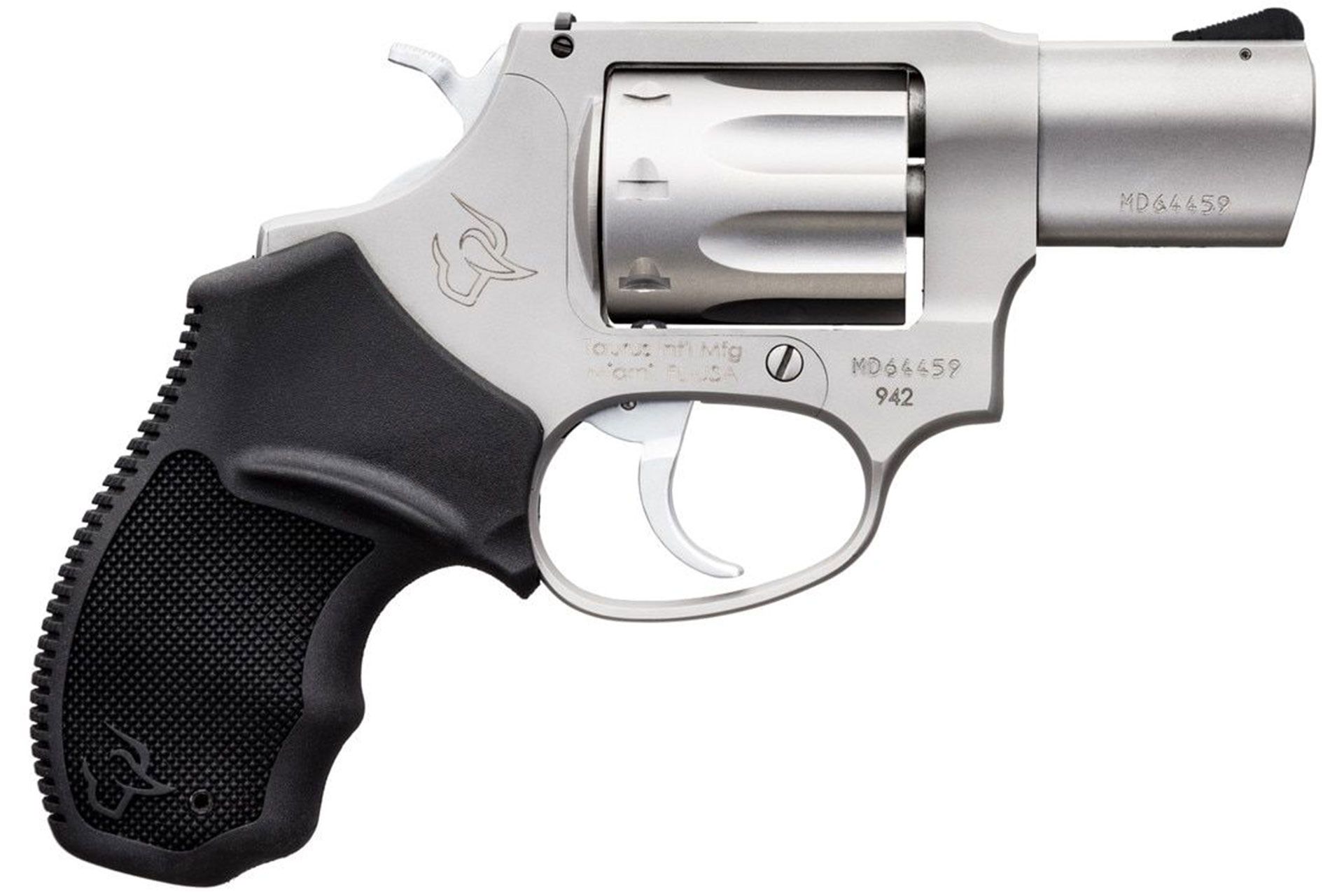 Taurus USA, Model 942, Double Action, Metal Frame Revolver, Small Frame, 22LR, 2" Barrel, Alloy, Stainless, Polymer Grips, 8 Rounds 2-942029UL