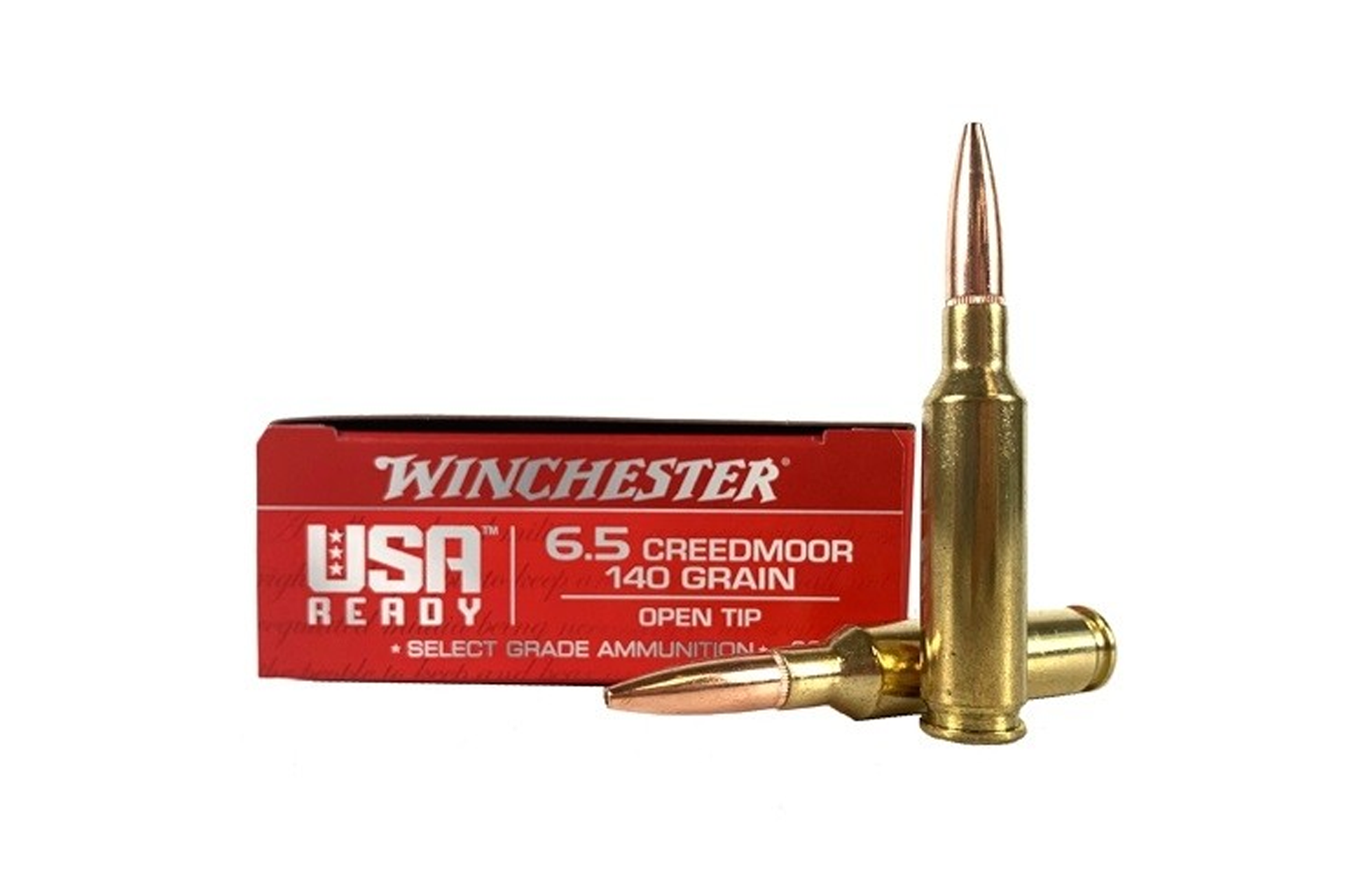 Winchester USA 6.5 Creedmoor RED65140 140 Grain Open Tip Rifle Ammo - 200 round case