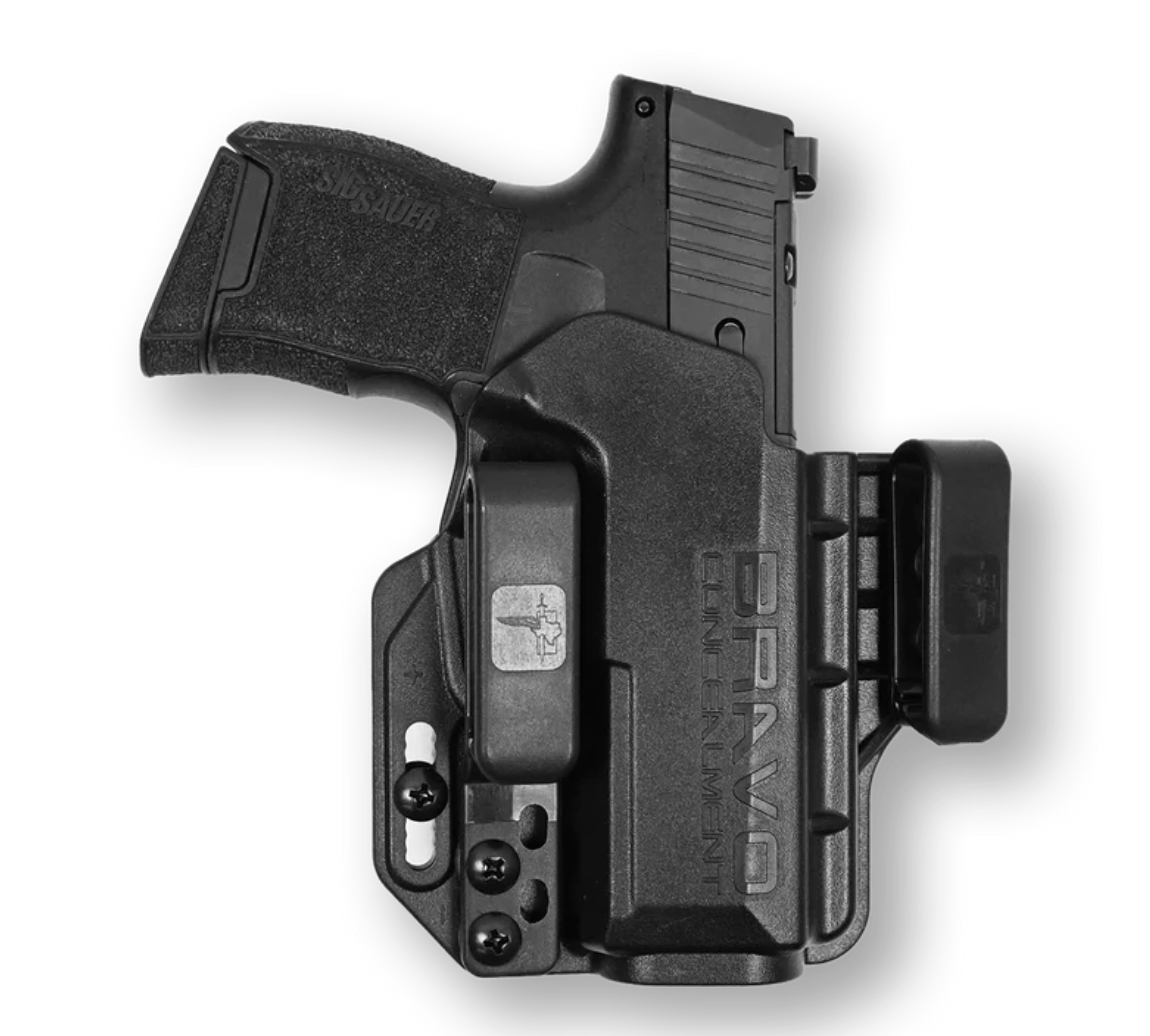 Bravo Concealment, Torsion, IWB Concealment Holster, Waistband Clips, Fits Sig P365, Right Hand, Black, Polymer