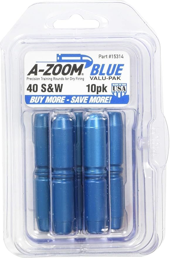 A-ZOOM 40 S & W SNAP CAP, BLUE, 10PK