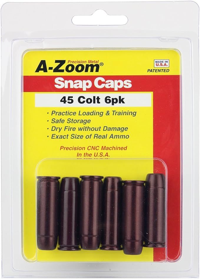A-Zoom 16124 Revolver Snap Cap 45Colt 6Pack