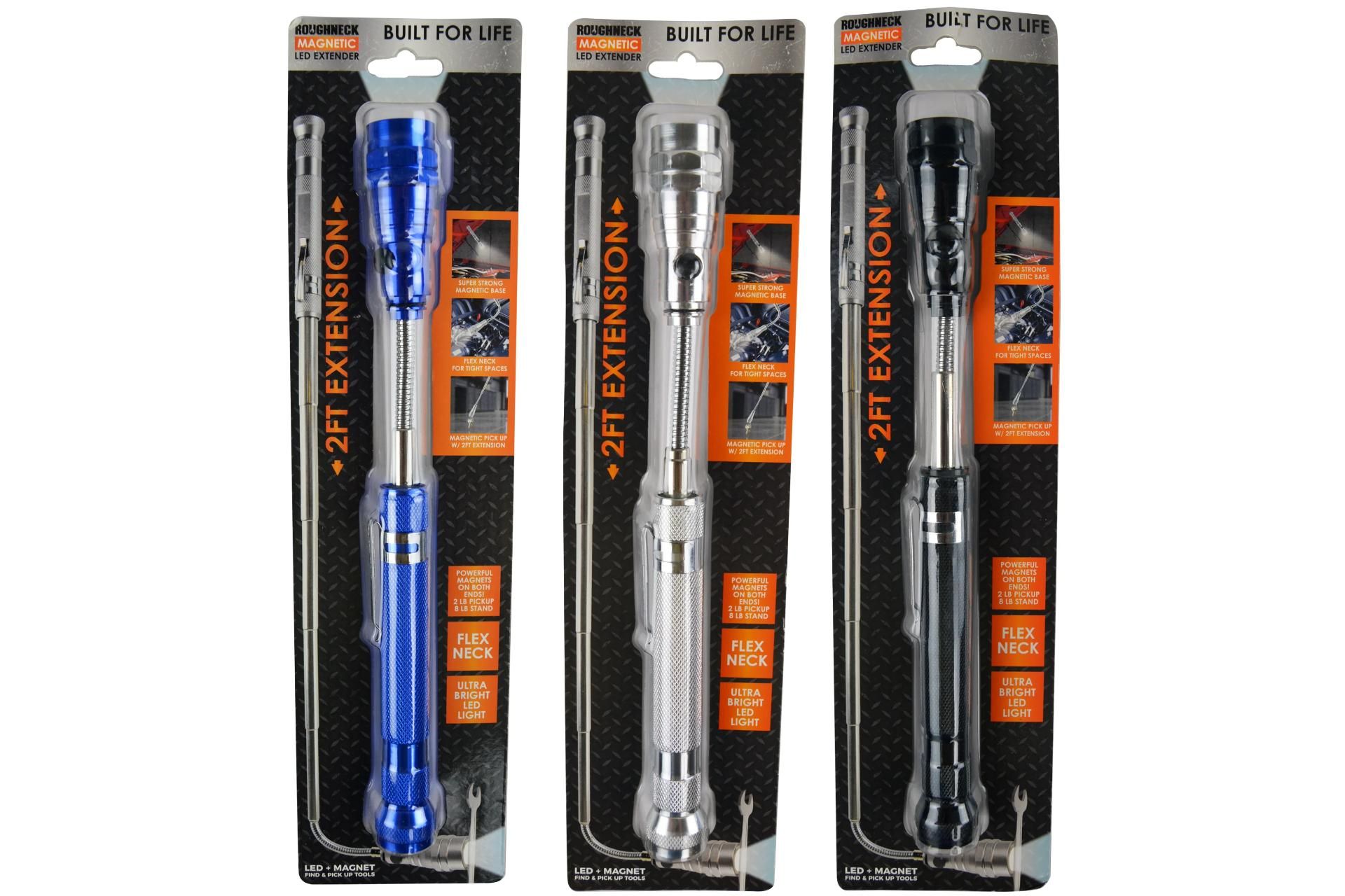 Novelty Inc 023290 Roughneck Magnetic Extender LED Flashlight