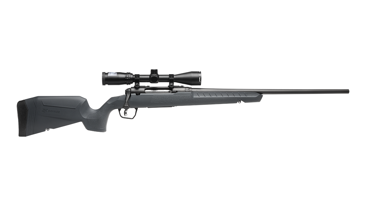 Savage Arms, Axis II XP, Bolt, 6.5 CM, 22" Barrel, Black, Gray Polymer Stock, 1 Magazine, 4 Rounds, Includes 3-9x40 Scope