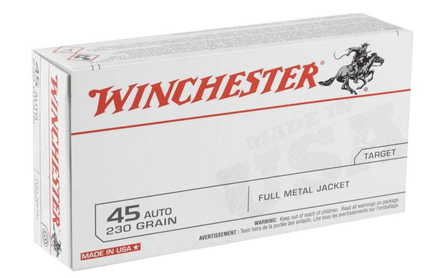 Winchester Q4170, USA, 45ACP, 230 Grain, Full Metal Jacket, 500 CASE