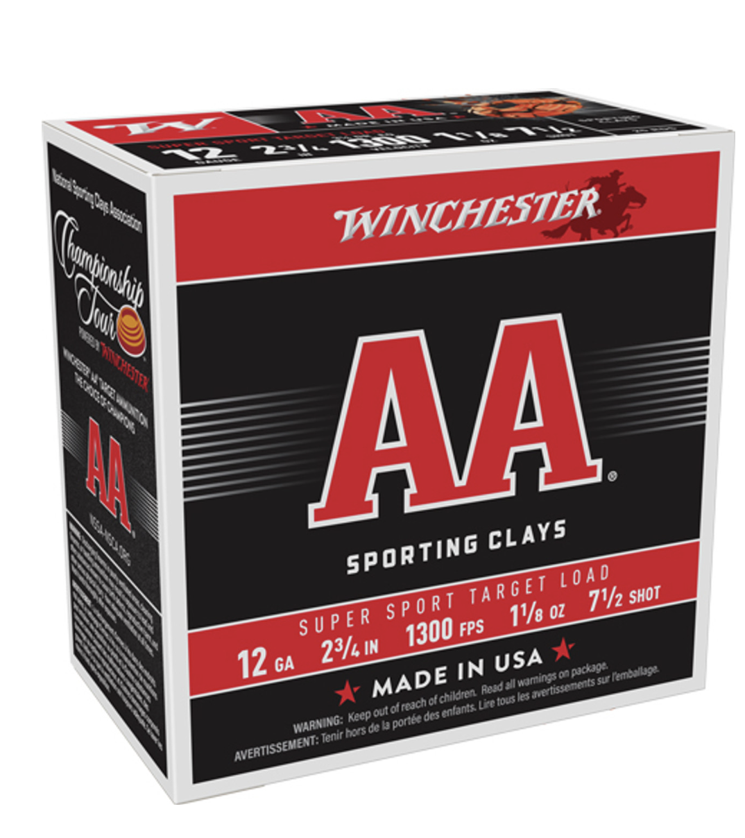 Winchester Ammo AASC127 AA Super Sport 12 Gauge 2.75 1 1/8 oz 7.5 Shot Shotgun Ammo 250 rd case