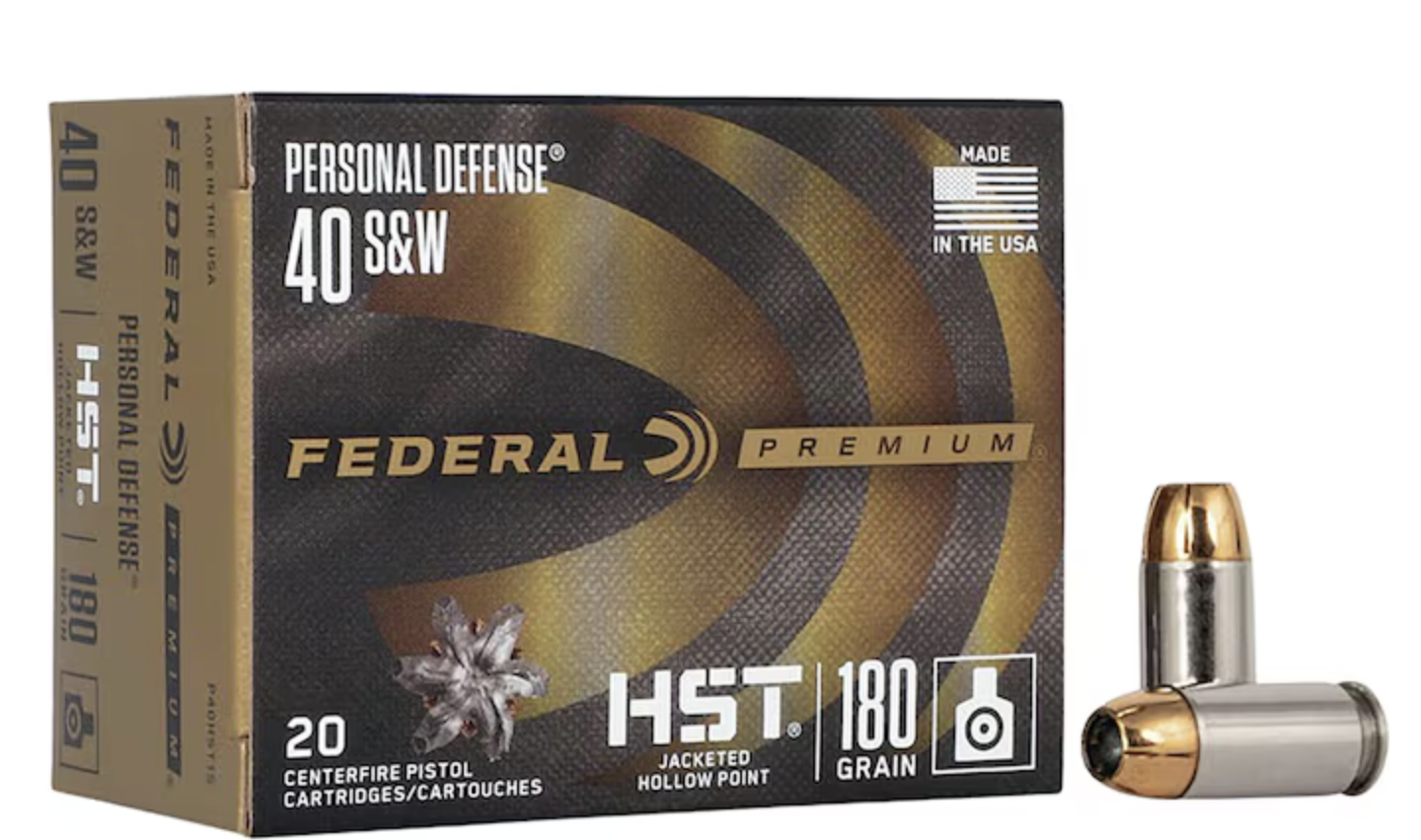 Federal Ammunition 40 S&W 180GR HST JHP 20 Round Box