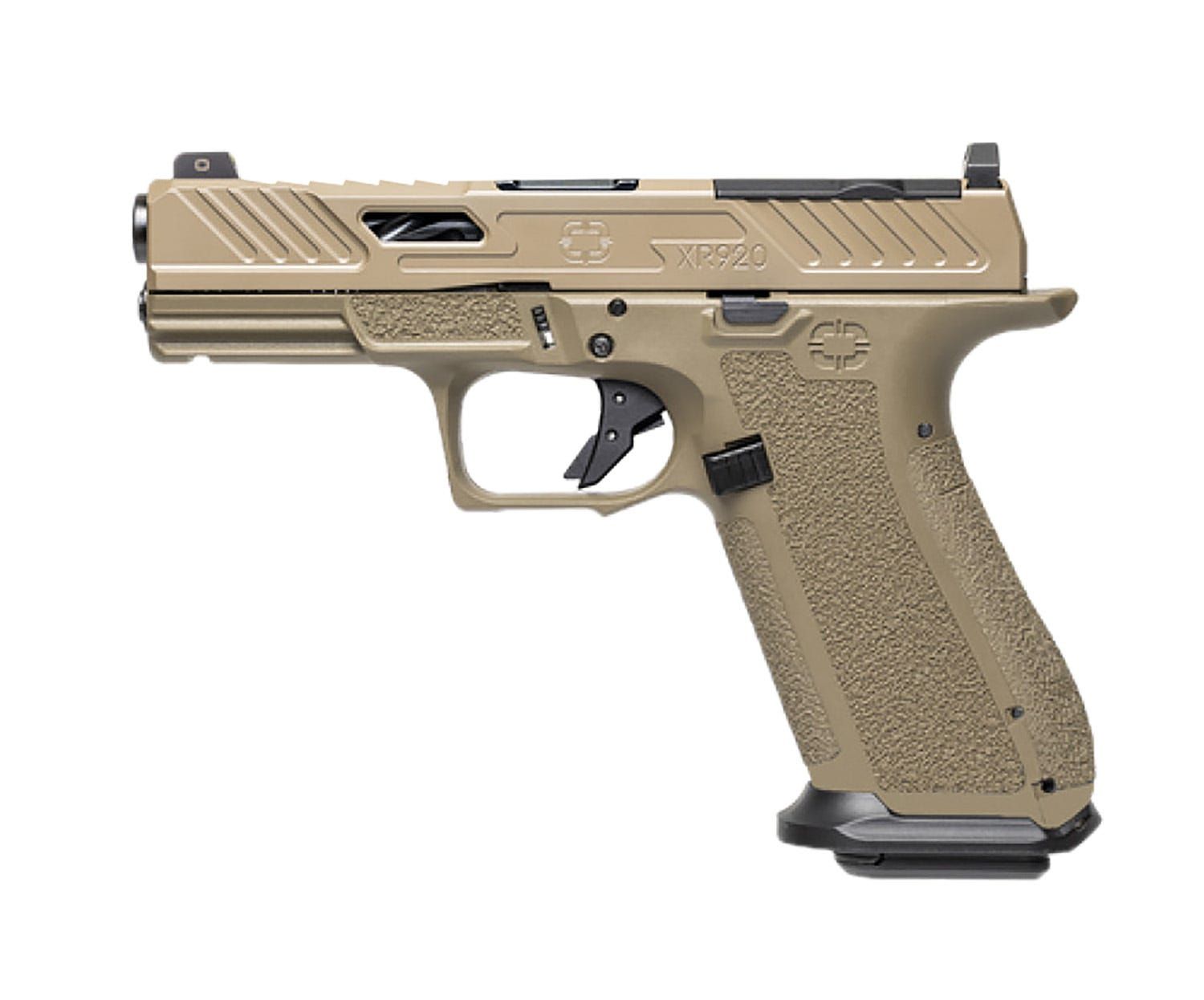 Shadow Systems CA Compliant XR920 Elite 4" 9mm Semi Auto Pistol - 10+1 Rounds - FDE