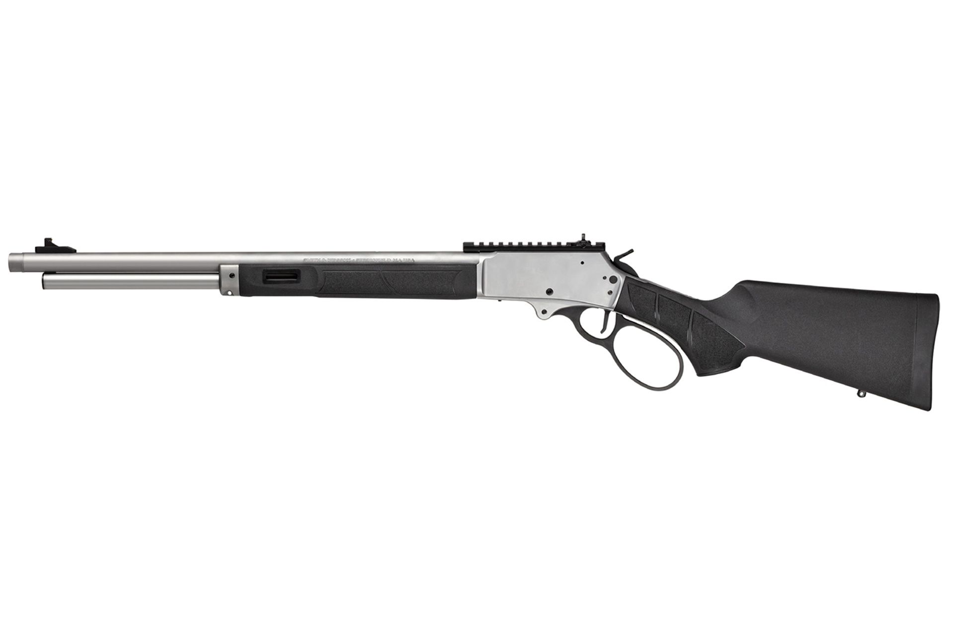 Smith & Wesson 1854 45-70 Gov 6+1 20" Stainless Threaded Barrel, Stainless Steel Receiver w/Picatinny Rail, Fixed Black Synthetic Stock