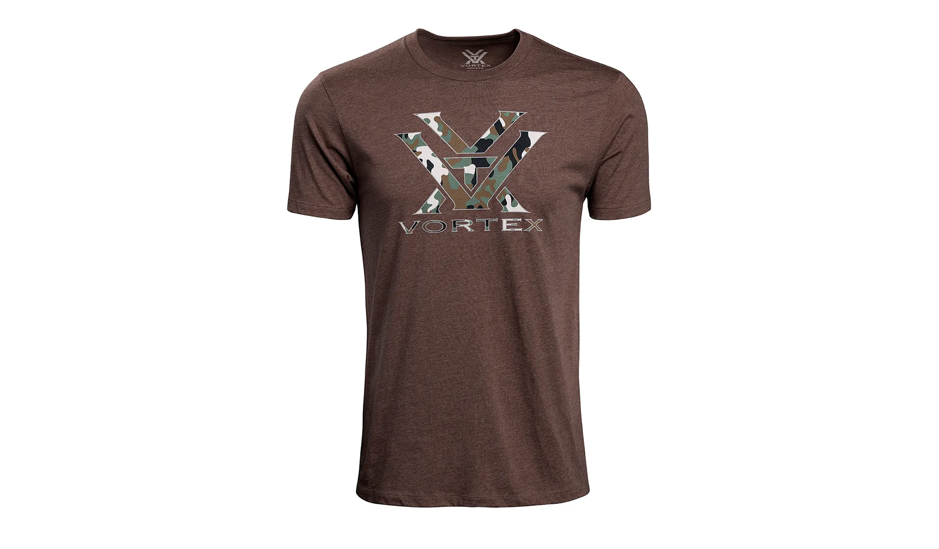 Vortex Camo Logo Short Sleeve T-Shirt Brown Heather