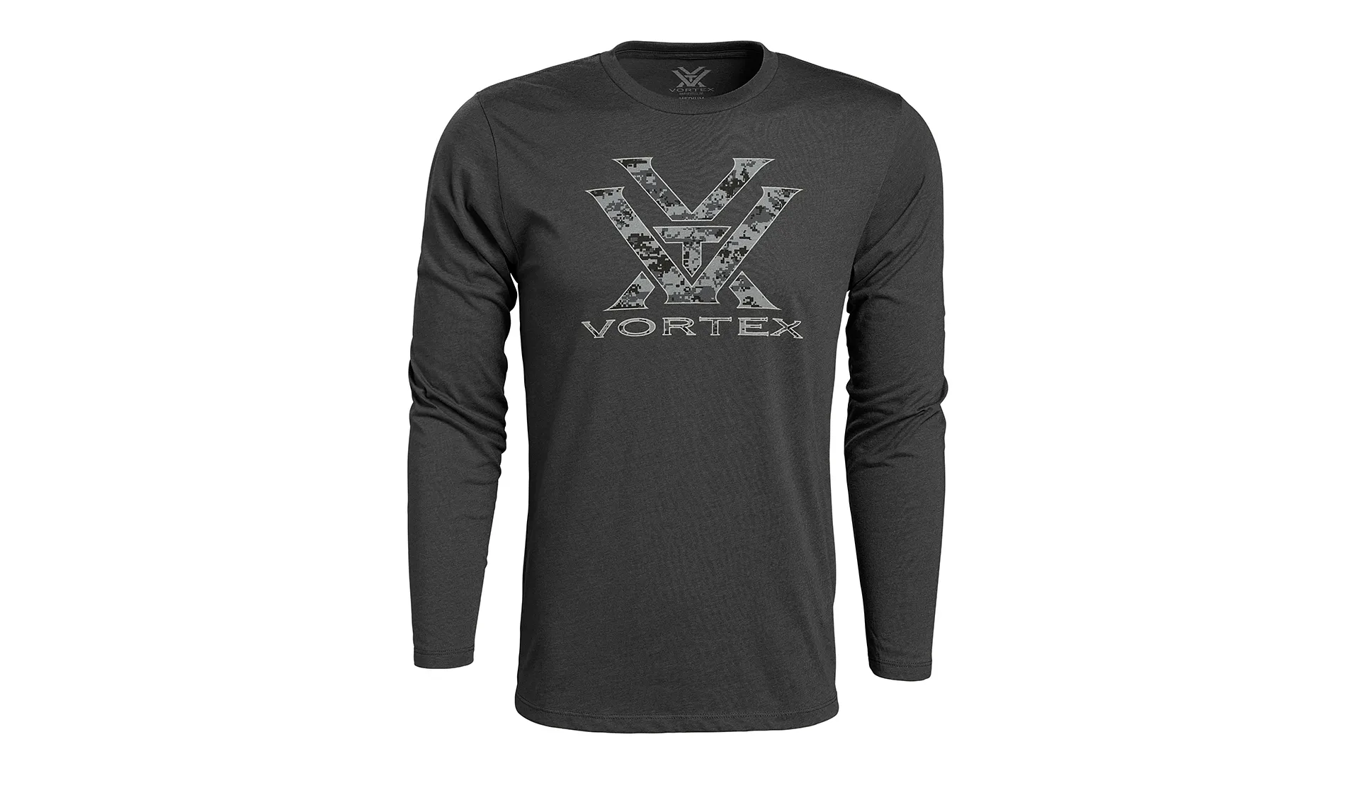 Vortex Digi Camo Core Logo Long Sleeve T-Shirt Charcoal Heather