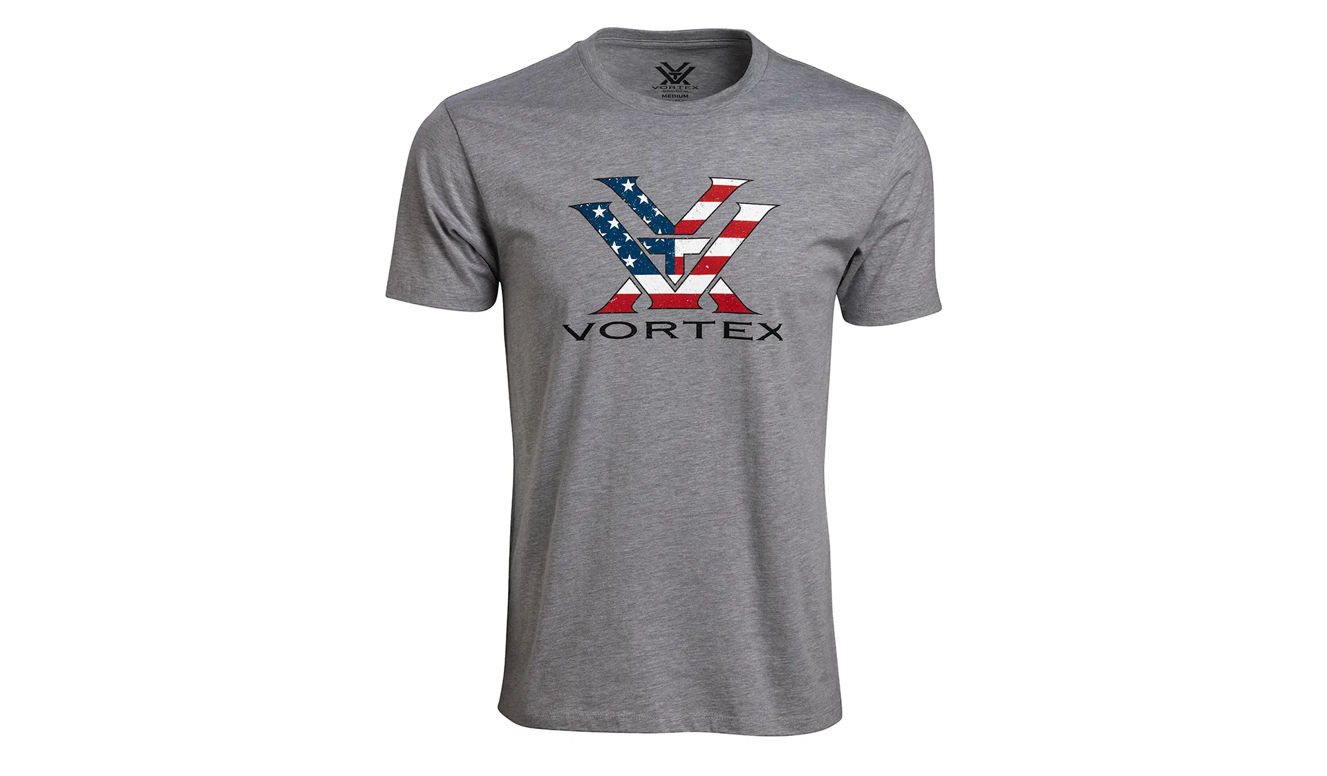 Vortex Stars And Stripes Short Sleeve T-Shirt Grey Heather