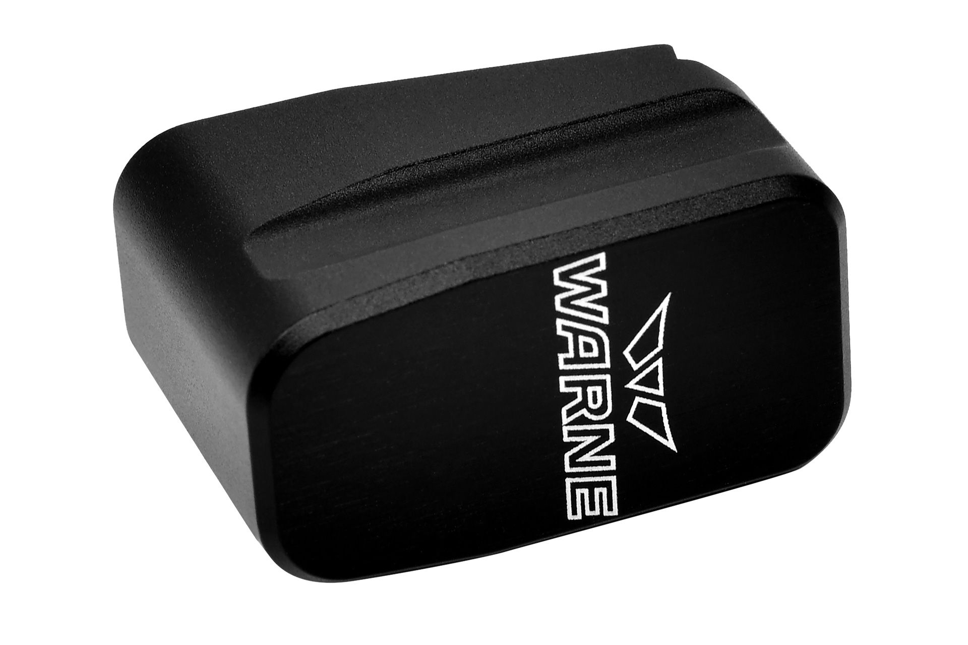 Warne MEG432BLK Magazine Extension made of 6061-T6 Aluminum with Hardcoat Anodized Black Finish for Glock 43 Magazines (Adds 2rds)