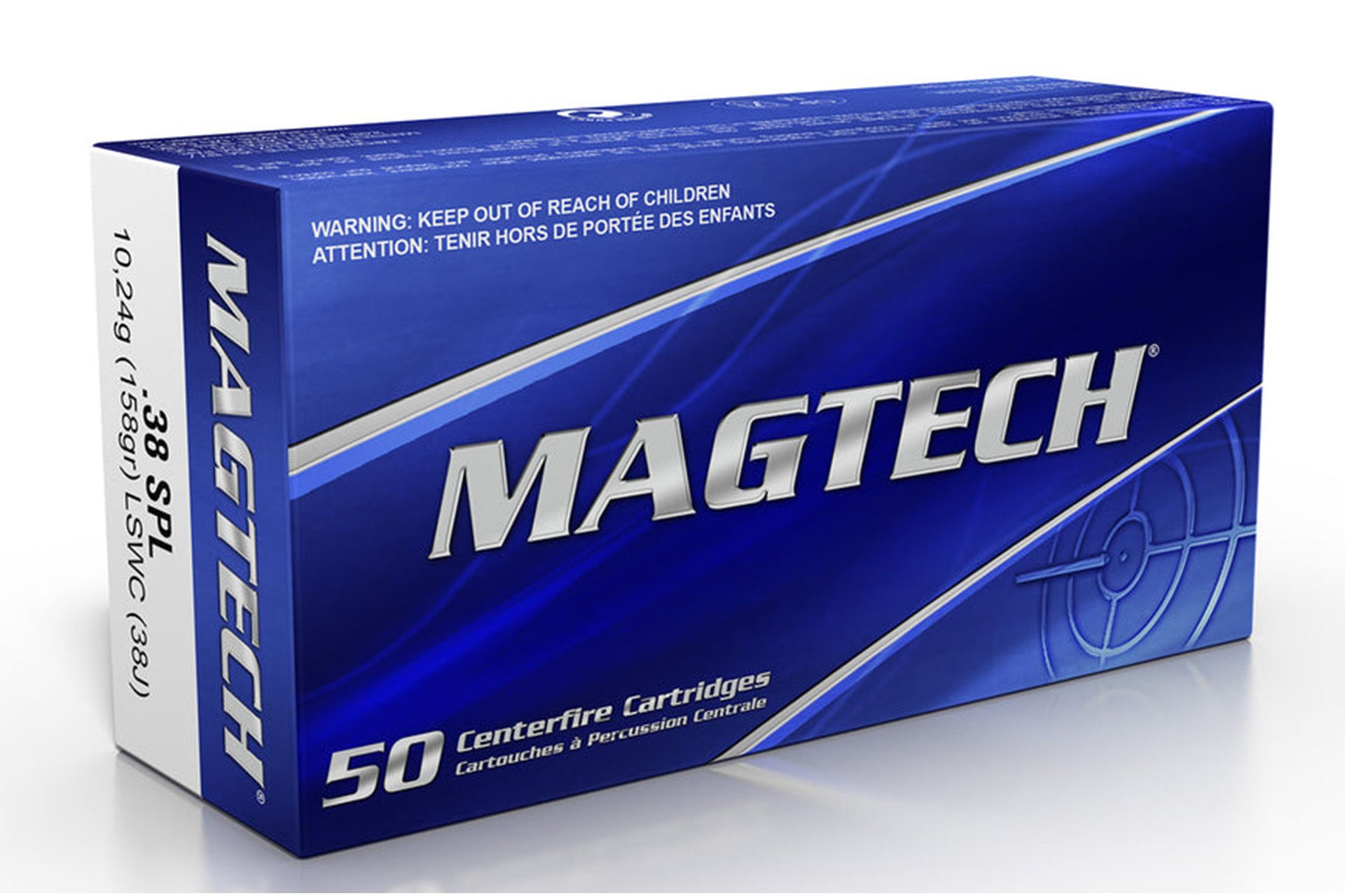 Magtech 38J Range/Training 38Special 158gr Lead Semi Wadcutter 50 Per Box/20 Case