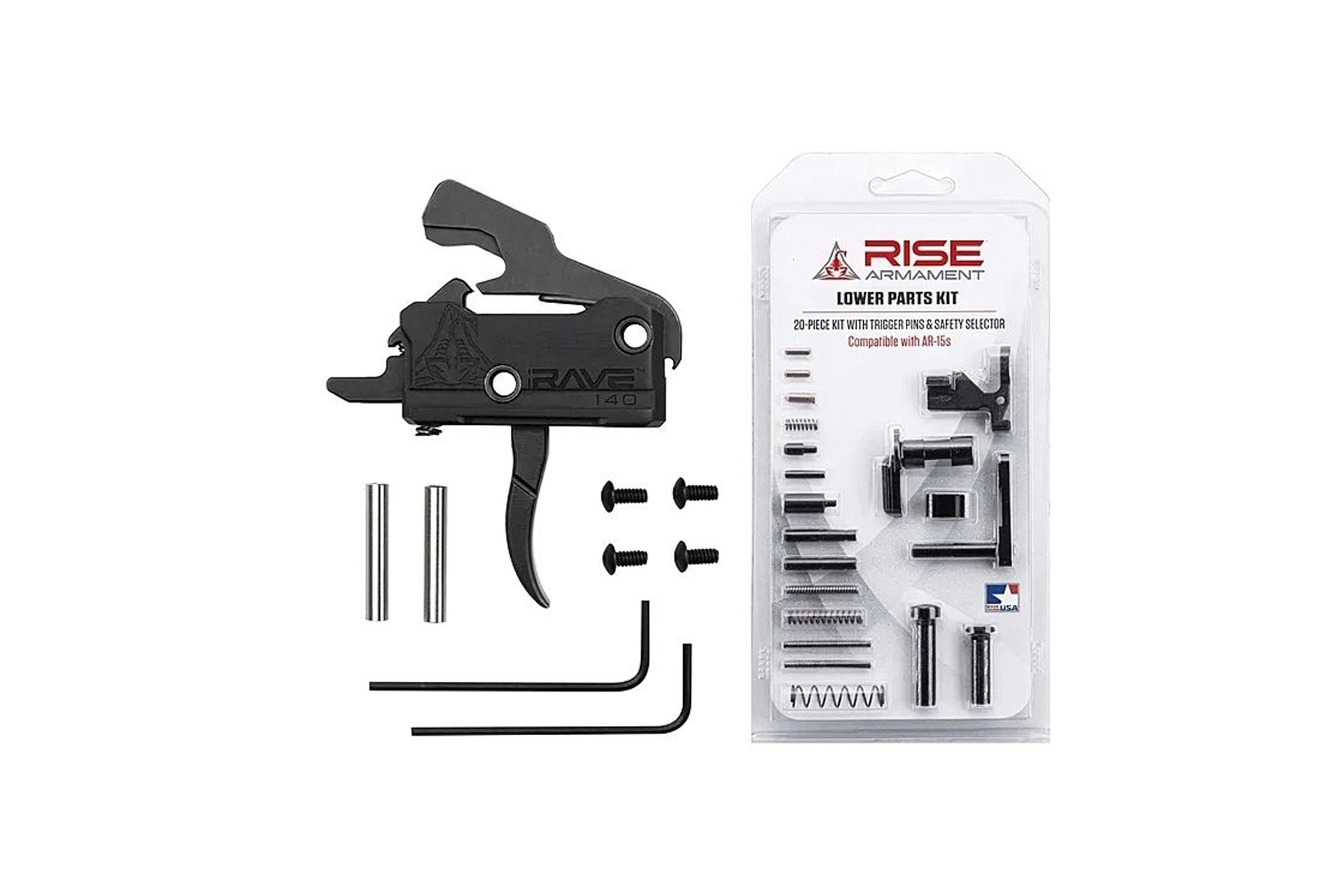 Rise Armament RAVE 140 Drop-in Trigger + LPK - Curved