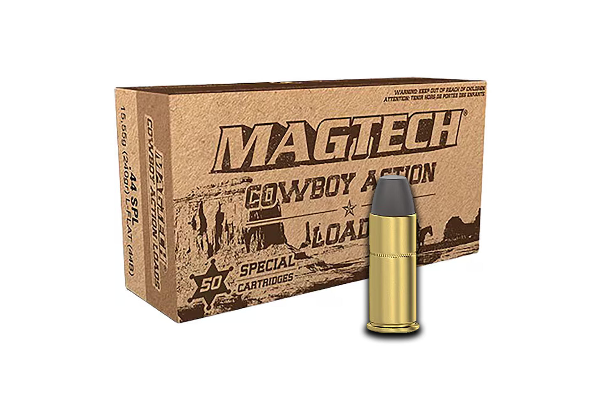 Magtech (44B) Cowboy 44 Special 240 Grain Lead Flat Nose Handgun Ammo - 50 Round Box