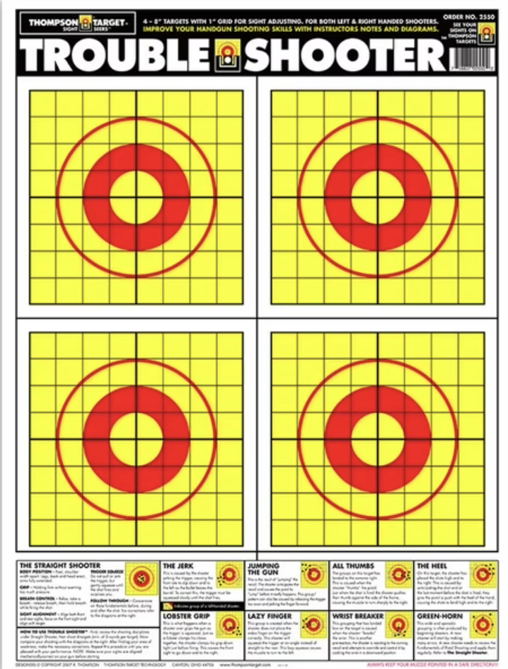 Thompson Targets 9200-5 GROUP-SHOOTER TRAINING TARGET 19"x25" 5pk