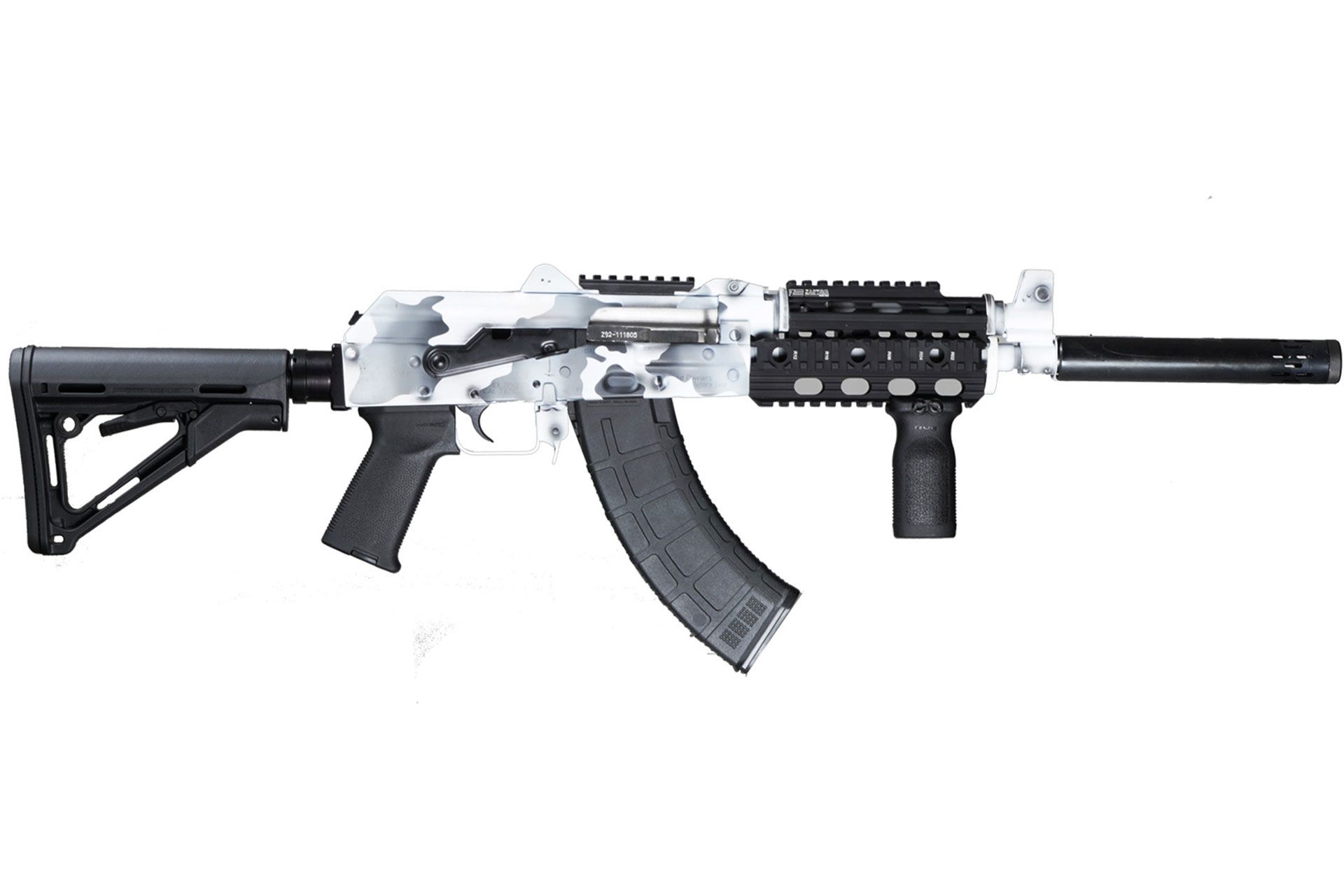 Zastava ZPAP92 10" 7.62X39 30rd Semi Auto CTR Stock Artic Camp