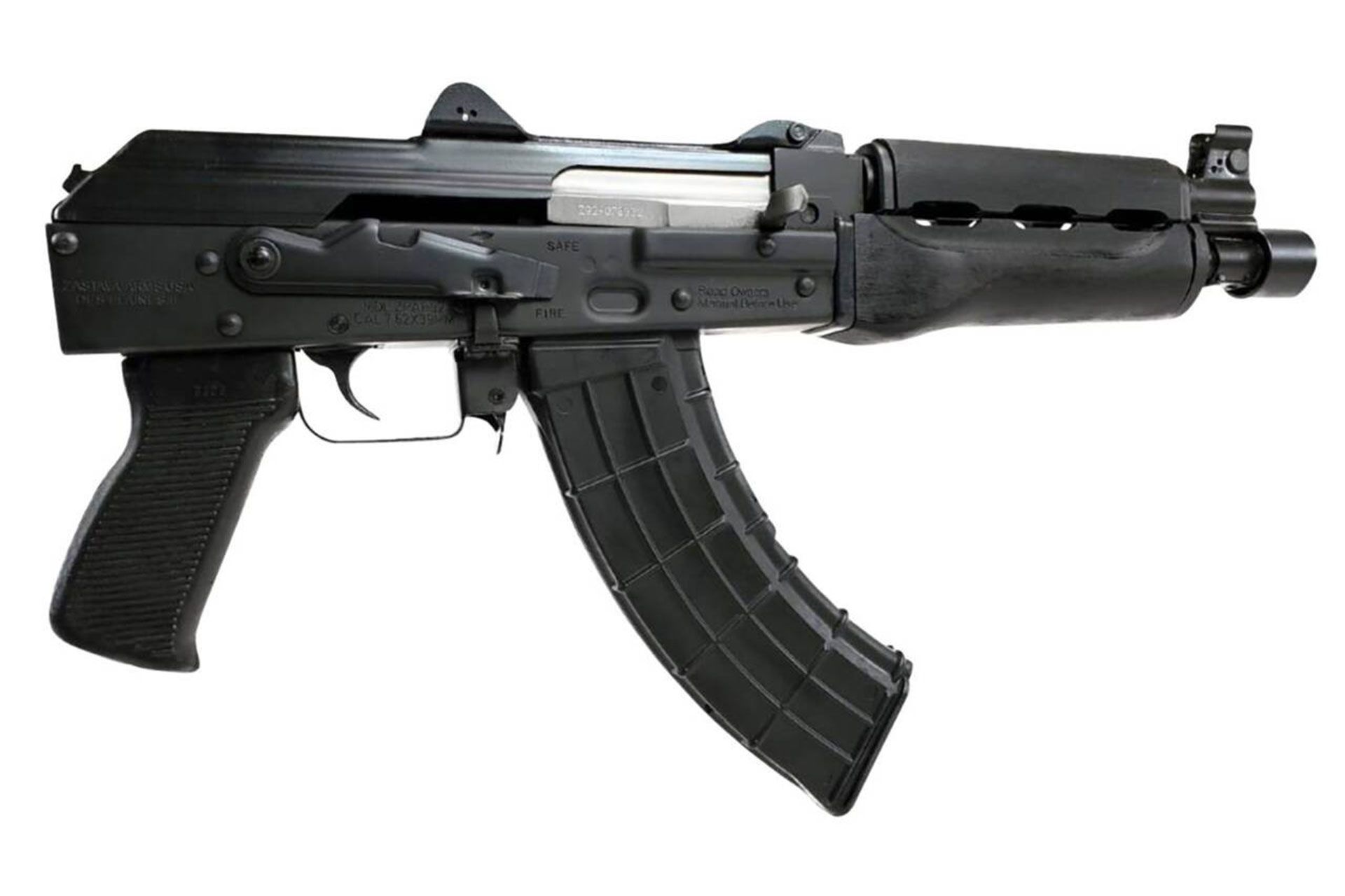 Zastava Zpap92 Ak Pistol 10" 7.62X39 30rd Semi Auto mm Buldged Trunnion 1.5mm Receiver Chrome Lined Barrel