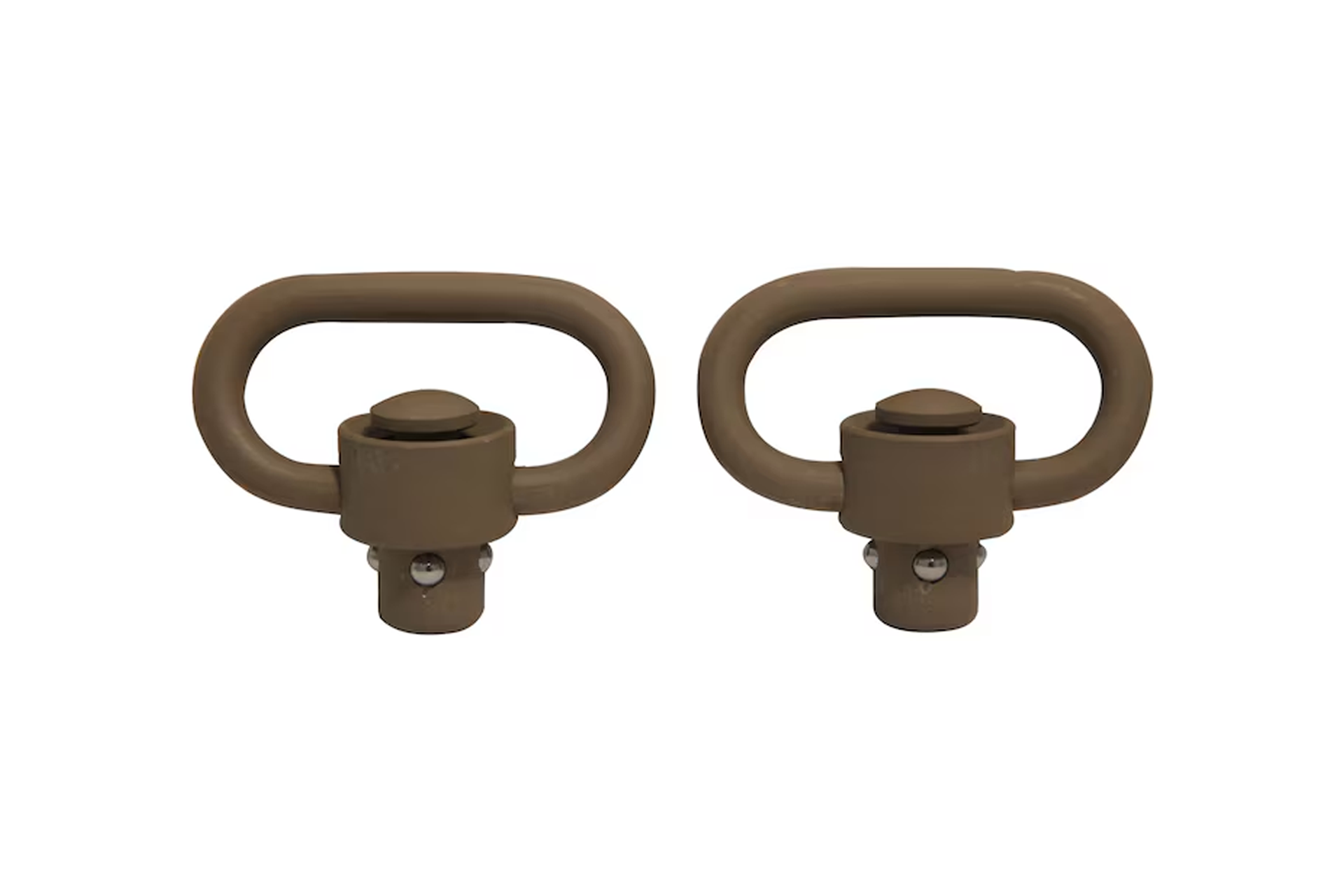 GrovTec 1.25" Push Button Heavy Duty Swivel Set -  Flat Dark Earth