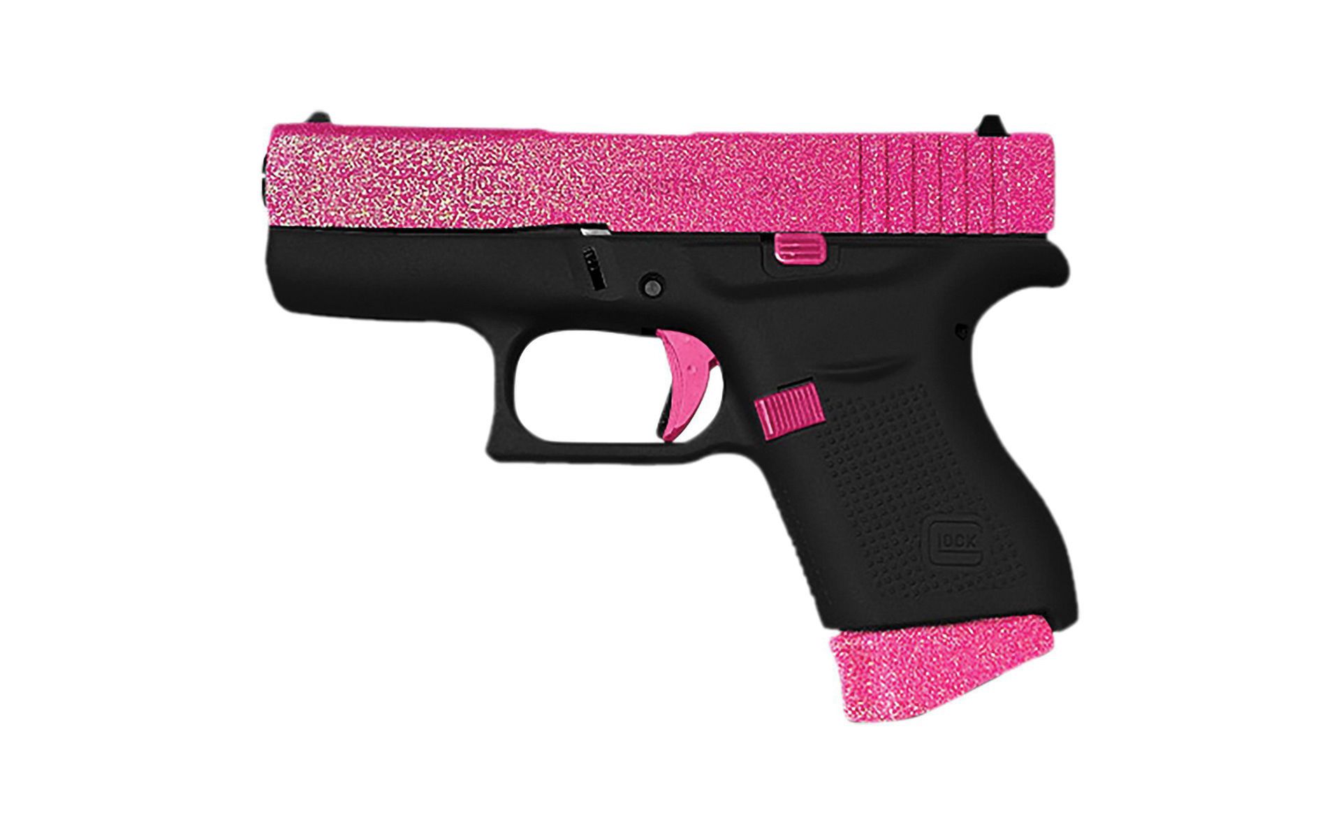 Glock G43X MOS 9mm 10+1 3.41"Pixie Mock Up Cerakote MOS Cut/Serrated Steel Slide, Black Cerakote Polymer Frame w/Picatinny Rail