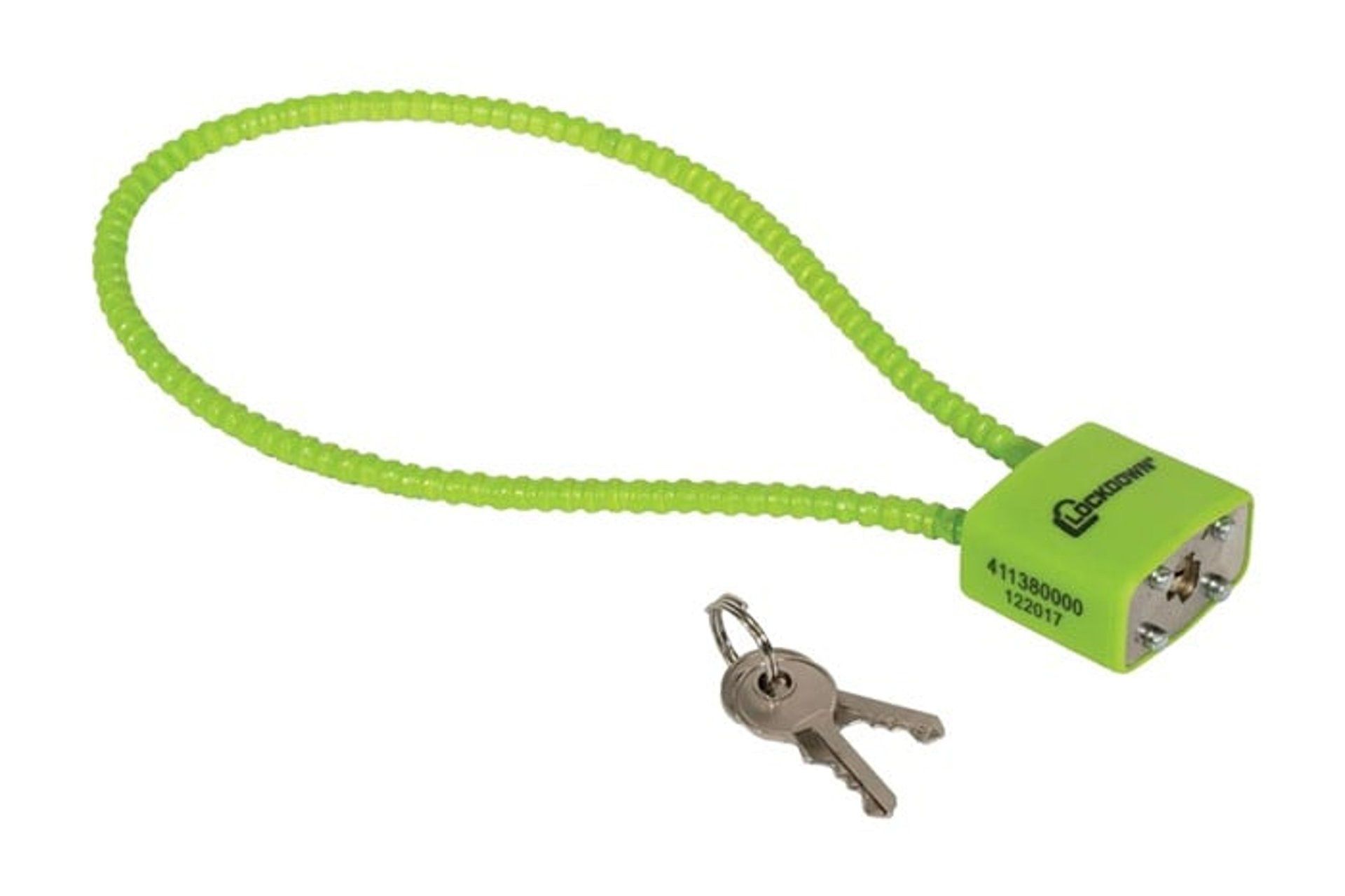 Battenfeld Technologies, Inc. Lockdown 110149 Cable Lock Open With Key Green Firearm Fit- Universal 15"