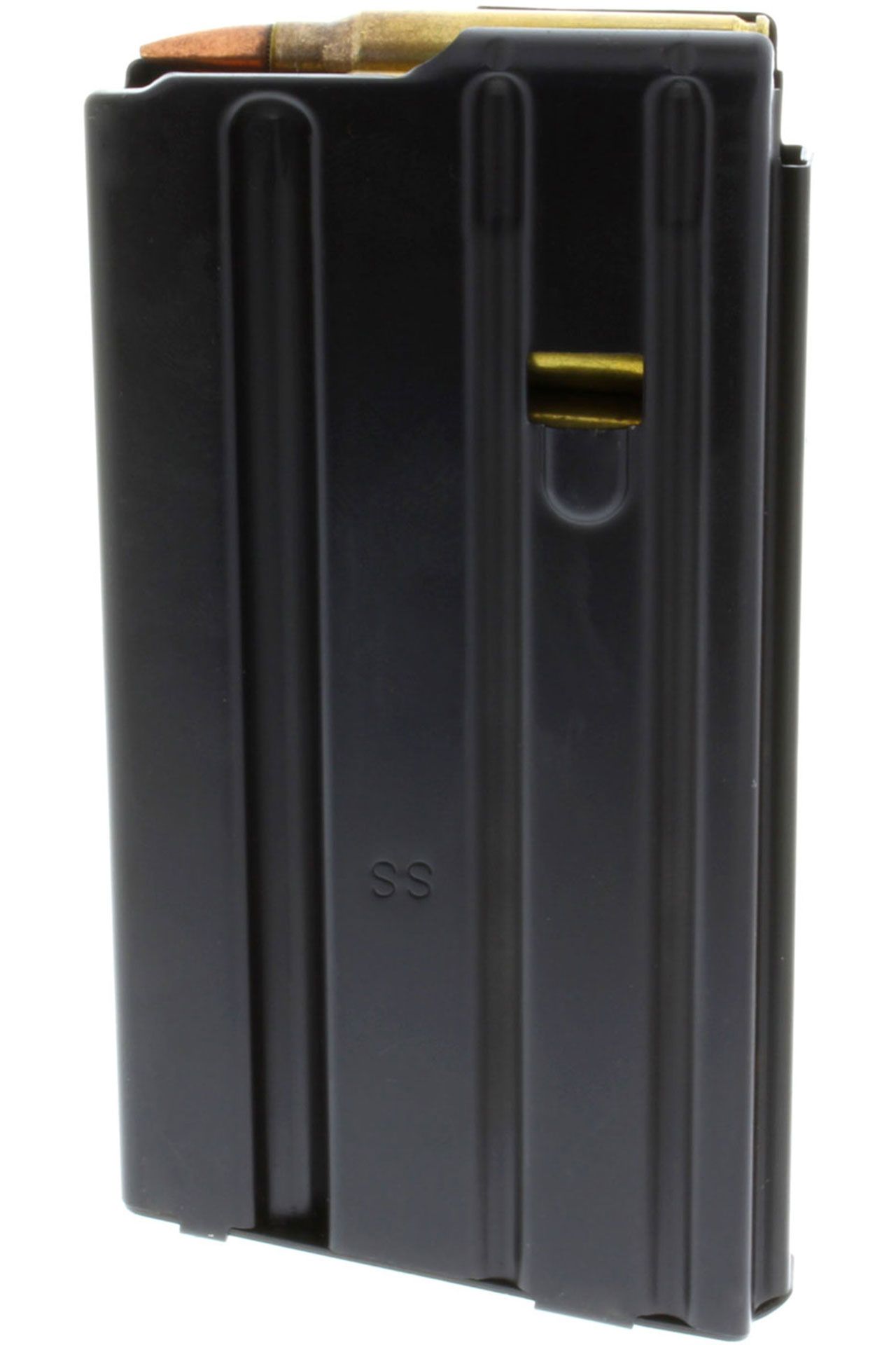 DURAMAG Stainless Steel Replacement Magazine Black with Orange Follower Detachable 20rd 223 Rem, 300 Blackout, 5.56x45mm NATO for AR-15