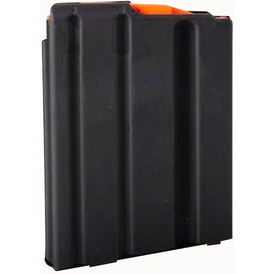 DURAMAG Stainless Steel Replacement Magazine Black with Orange Follower Detachable 5rd 223 Rem, 300 Blackout, 5.56x45mm NATO for AR-15