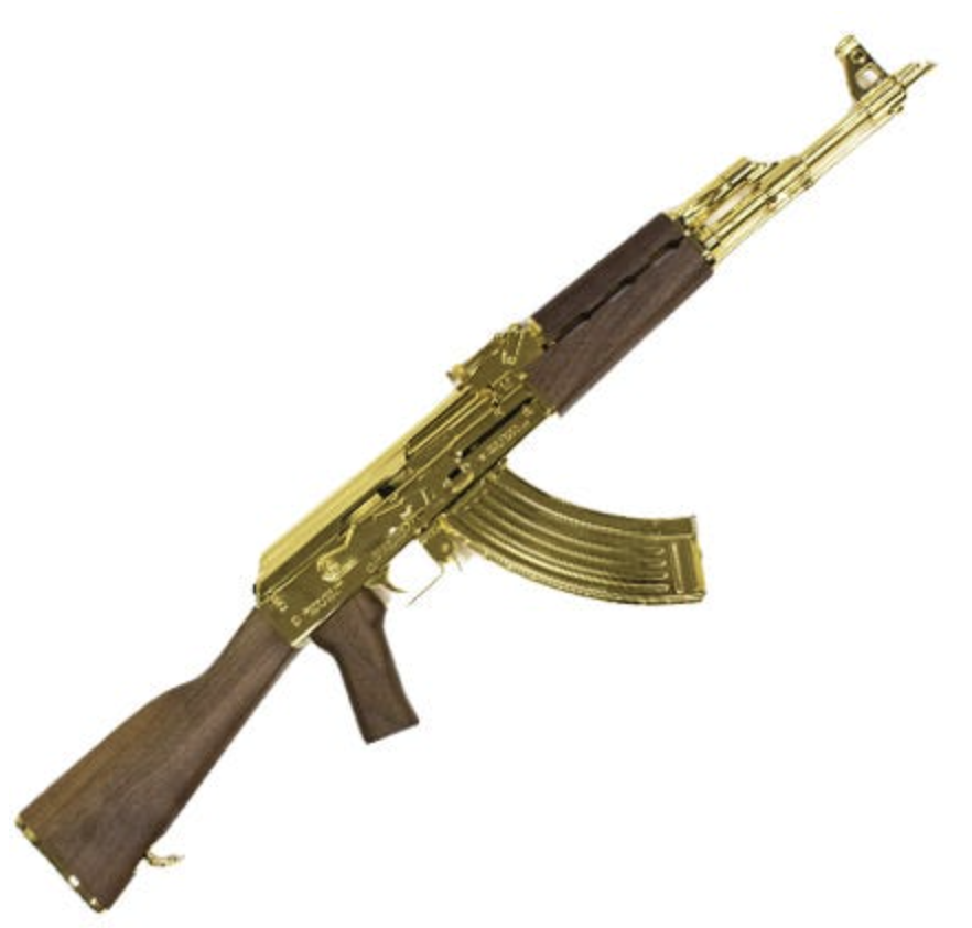 Zastava ZPAPM70 7.62x39, 16.25" Barrel, 24K Gold Plated Barrel/Rec/Mag, 30rd