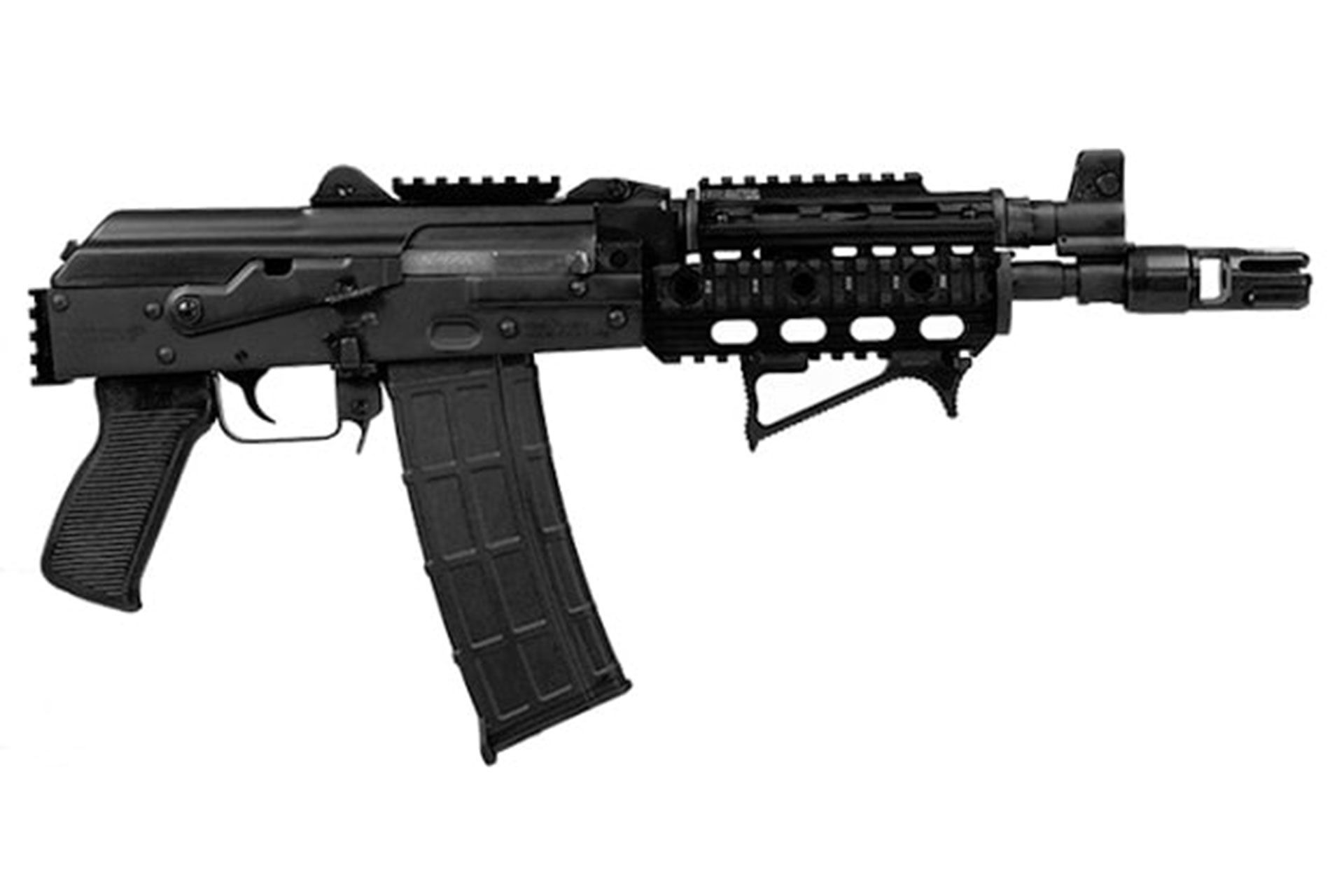 Zastava Zpap85 Ak Pistol 10" 5.56X45 30rd Semi Auto 1.5mm Receiver Chrome Lined Barrel Night Brake Quad Rail Rear Trunnion Rail