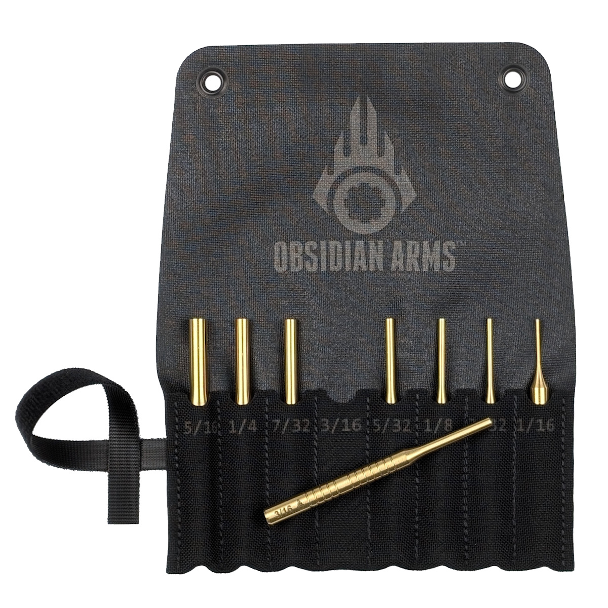 Obsidian Arms Brass Drive Pin Punch Set 8-Piece