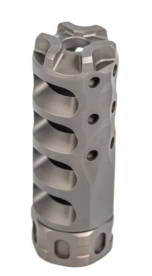 Precision Armament Hypertap Slim Muzzle Brake 9mm/.350Cal - 1/2x28 - Stainless