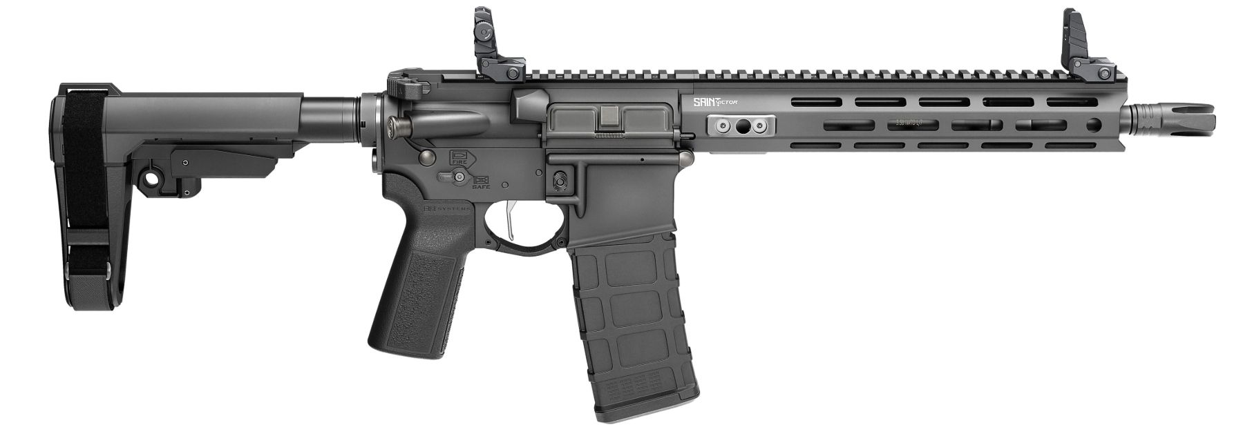 Springfield Armory Saint Victor 5.56 NATO 11.5" Semi-Automatic AR-15 Pistol Black w/SBA3 - Gear PAC