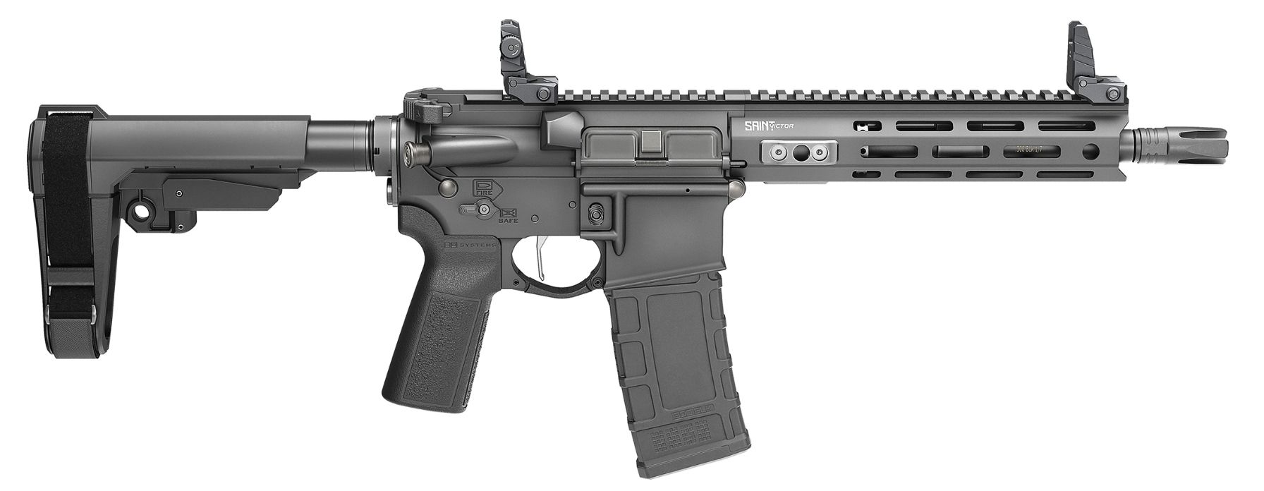 Springfield Armory Saint Victor 300 BLK 9.5" Semi-Automatic AR-15 Pistol Black w/SBA3 - Gear PAC