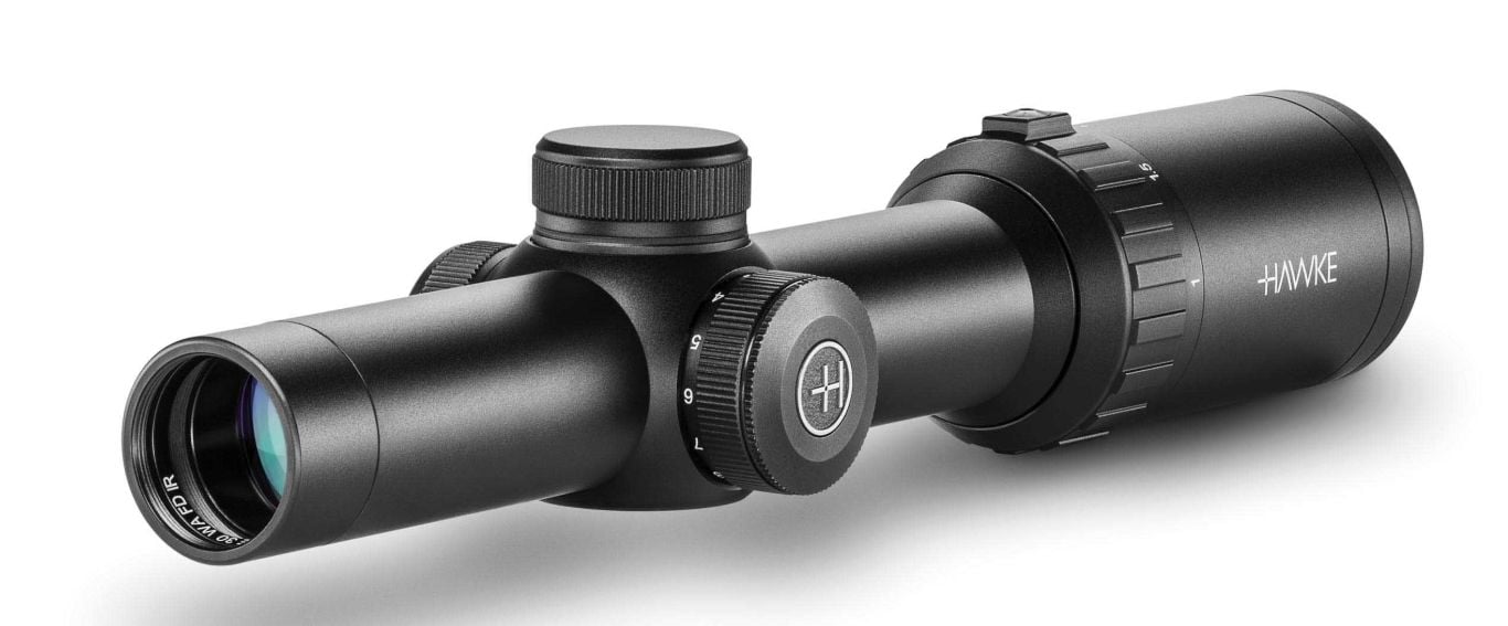 Hawke Optics Vantage 30 WA IR - 1�4x24 - Fiber Dot - 1/2 MOA - Low-Profilewith FREE 30mm Cantilever Mount (24135)