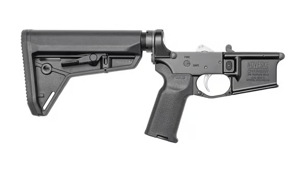 Noveske Receiver Lower Chainsaw N4 BLK Anodize Complete Installed- H2 Buffer B5 Bravo Stock BLK Type 22 P Grip NSS Trigger