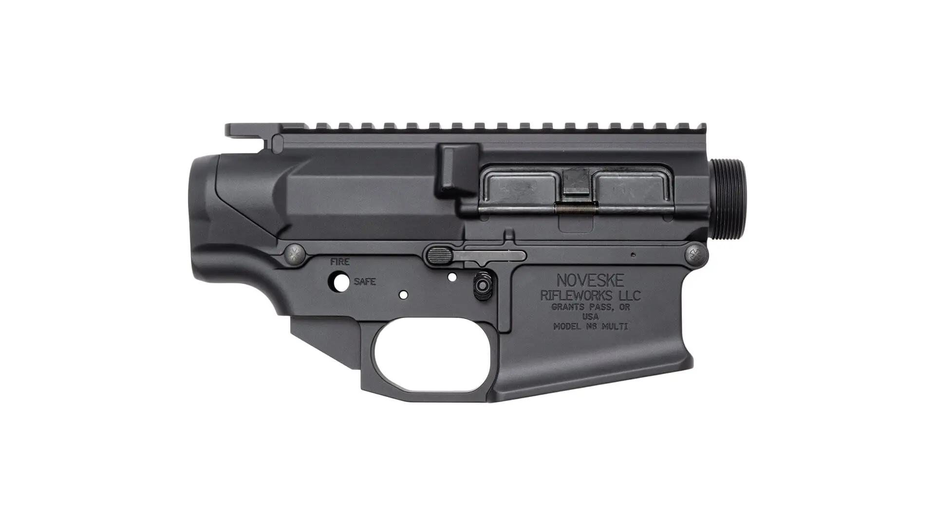 Noveske Receiver Matched Set 4Th Generation N6 BLK Anodize Installed- Takedown Pin Pivot Pin Port Door Assembly Ambi Controls Included- Tension Screw