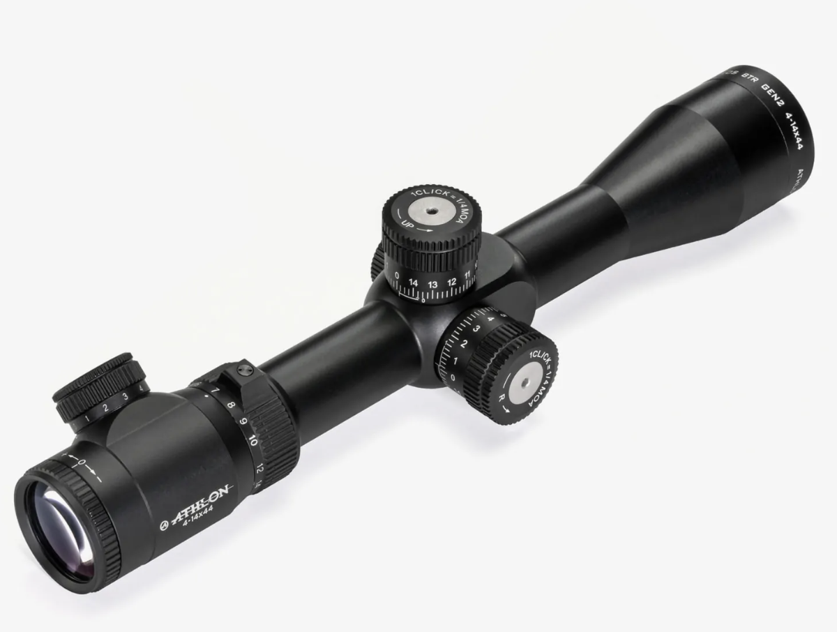 Athlon Talos BTR 4-14X44, GEN2 Direct Dial,Side Focus 30mm Tube FFP, APLR10 FFP IR-MOA