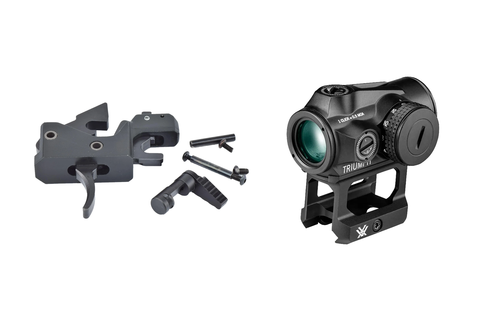 Partisan Triggers Disruptor AR-15 3 Position Drop In Forced Reset Trigger + Vortex Triumph 2 MOA Red Dot Sight